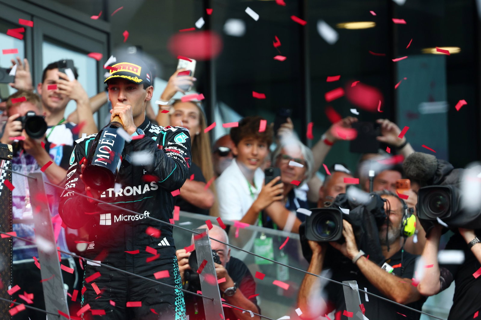 Russell is 40 points behind Antonelli in the championship 