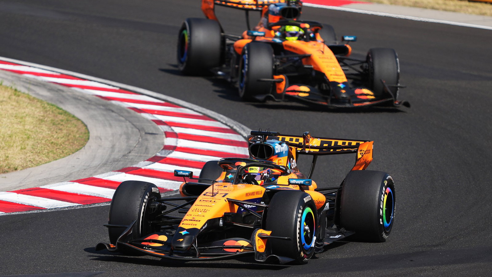 Norris was bottled up behind Piastri in the first half of the race