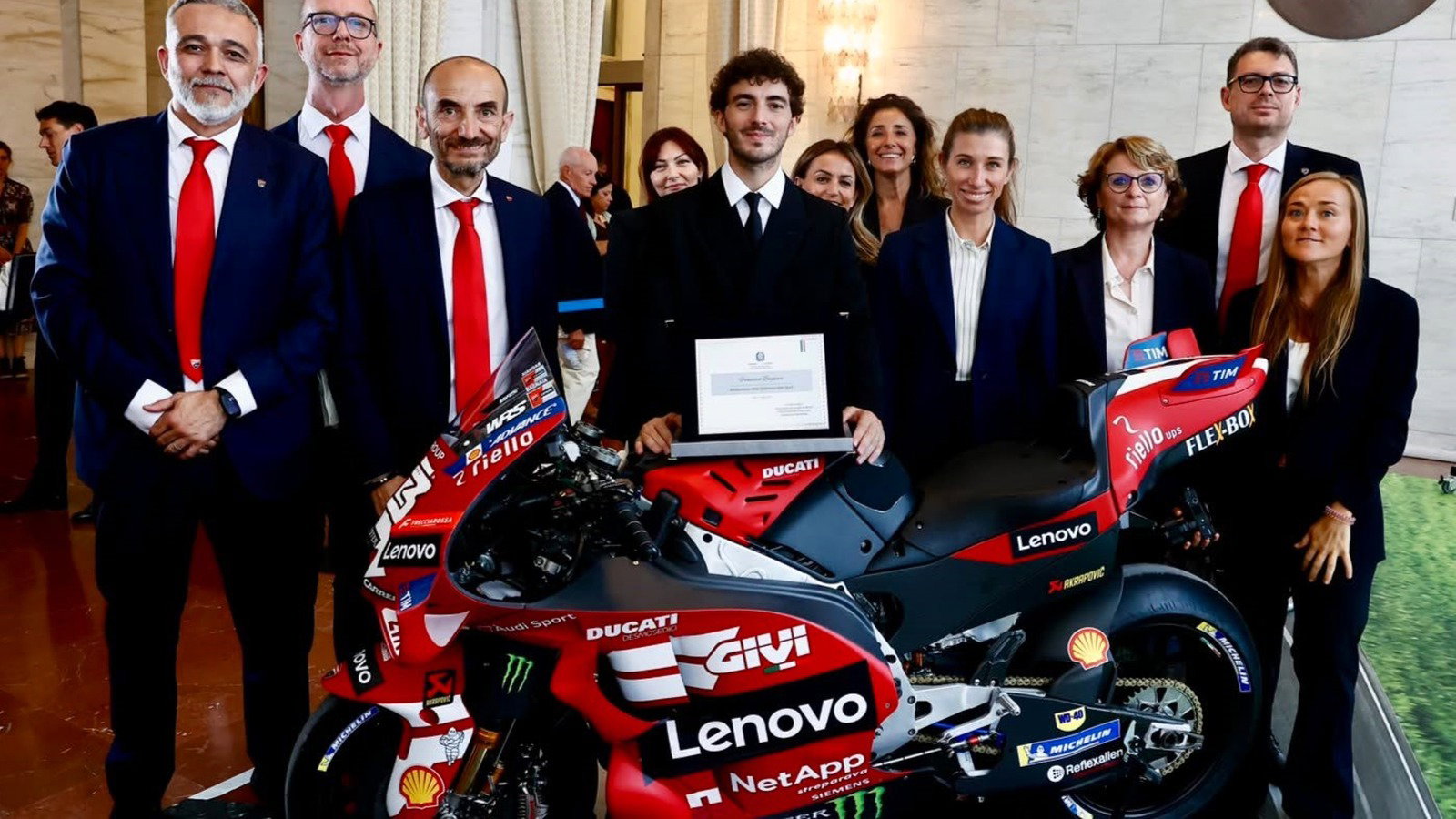 Pecco Bagnaia awarded Ambassador of Sports Diplomacy.