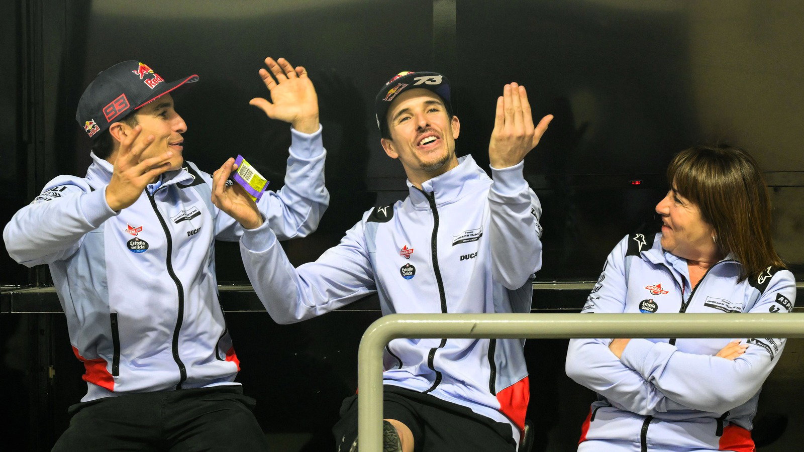 Marc Marquez, Alex Marquez, Nadia Padovani, MotoGP, Qatar MotoGP, 7 March 2024.