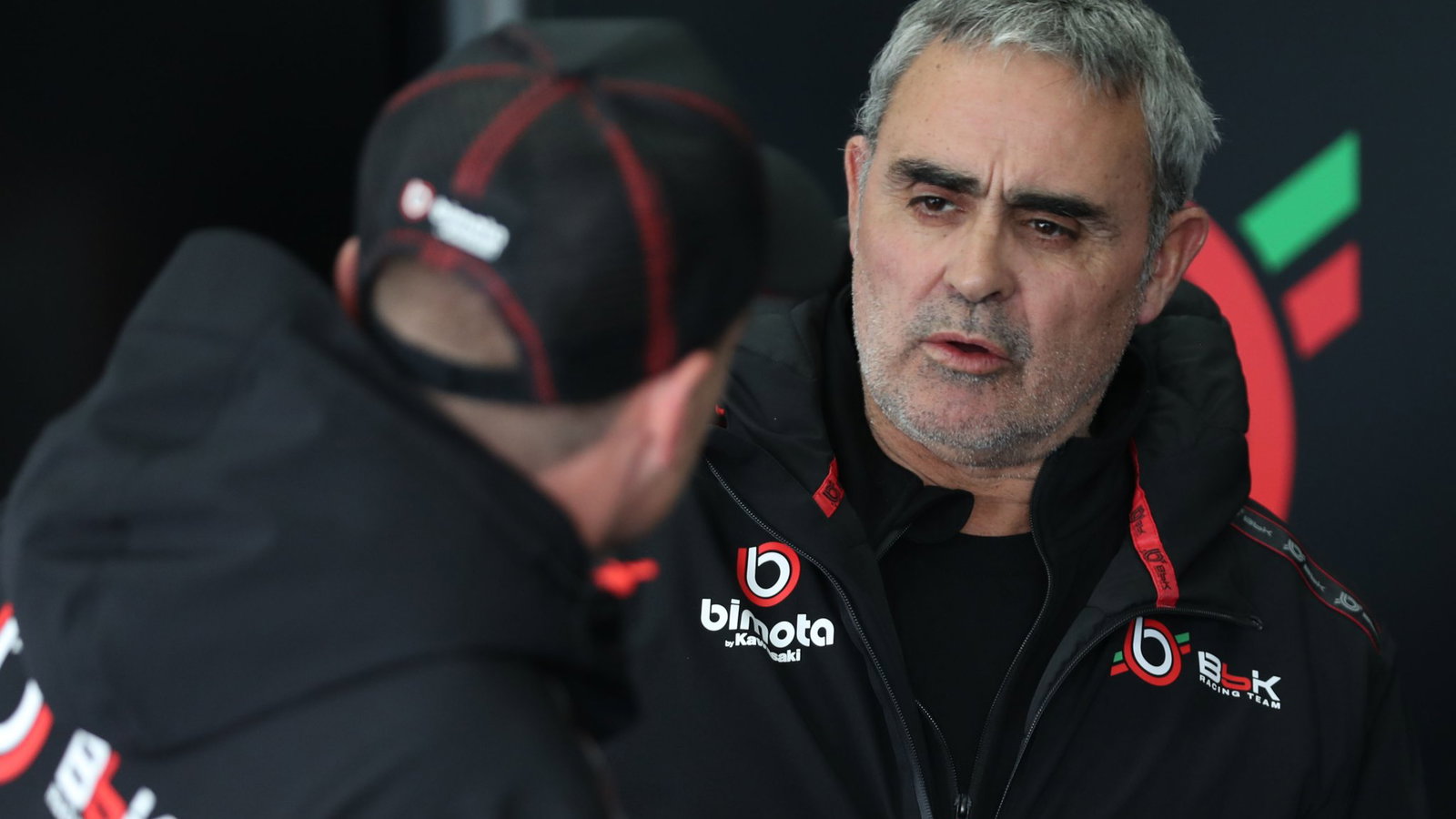 Pere Riba, January 2026 Jerez WorldSBK Test, pit box. Credit: Gold and Goose.