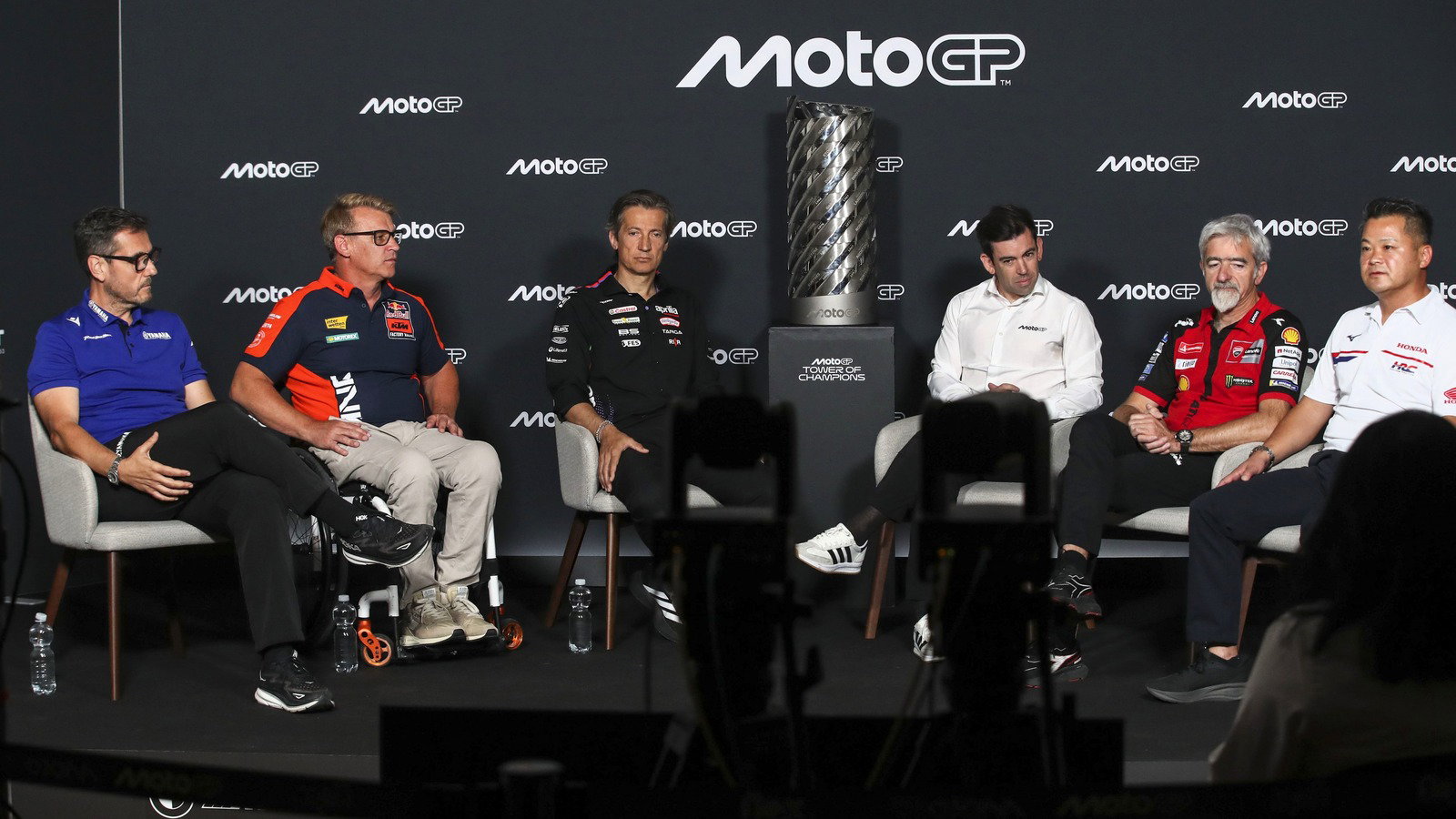 Paolo Pavesio, Pit Beirer, Massimo Rivola, Carlos Ezpeleta, Luigi Dall'lgna, Koji Watanabe, Czech MotoGP, 19 June 2026.