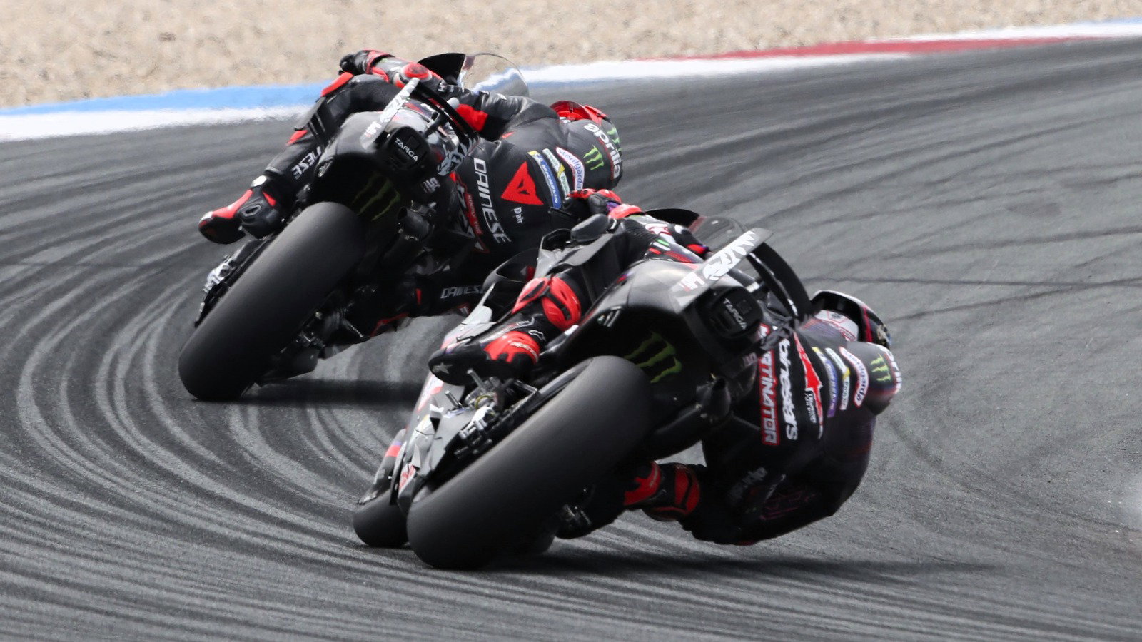 Bezzecchi leads Martin, 2026 Assen MotoGP Sprint. 