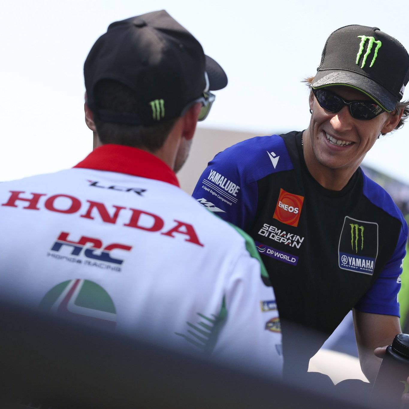 Cal Crutchlow with Fabio Quartararo at 2026 MotoGP Dutch Grand Prix. Credit: Gold and Goose.