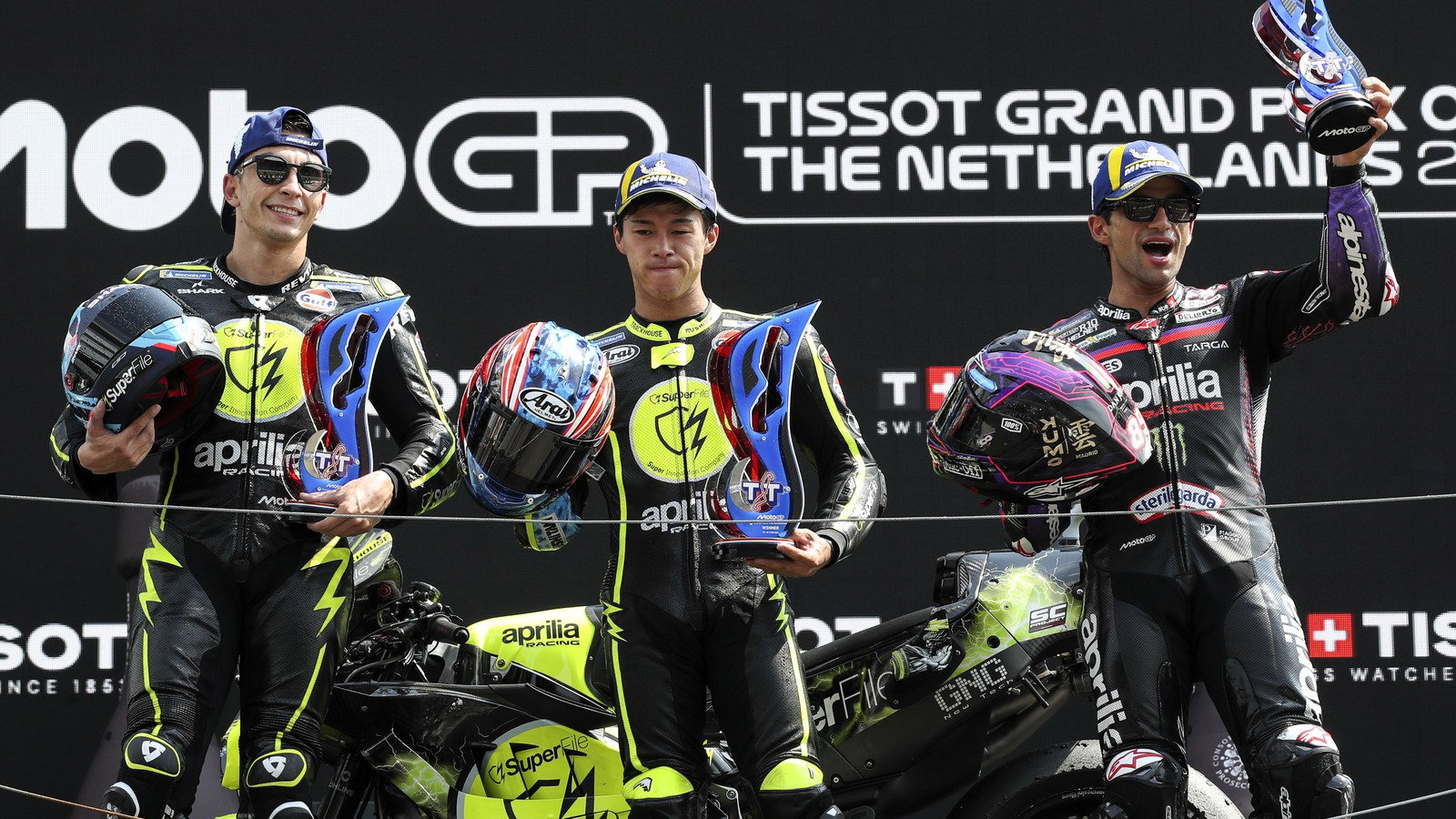 Ogura, Fernandez, Martin, 2026 Assen MotoGP.