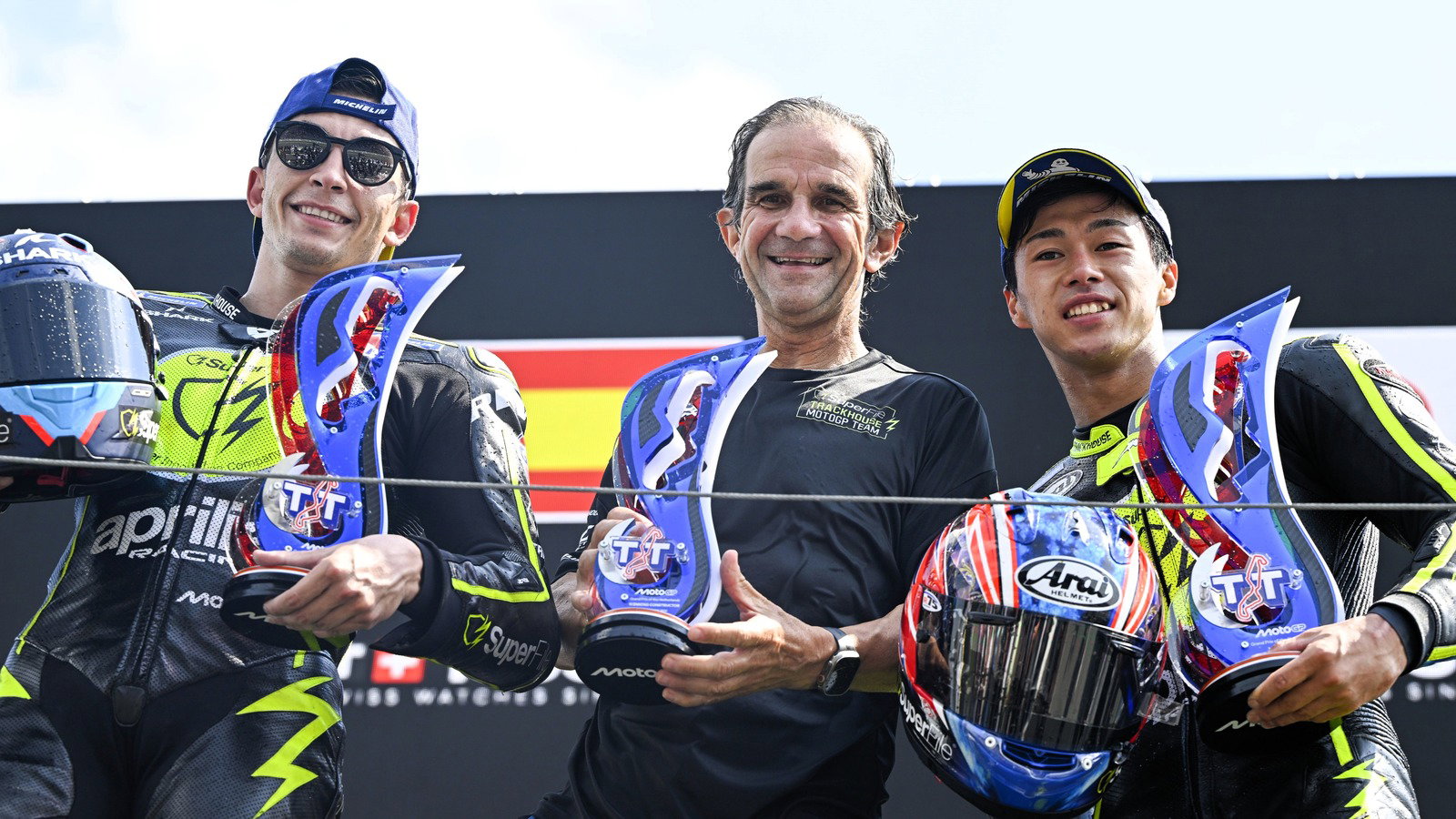 Raul Fernandez, Davide Brivio, Ai Ogura, 2026 Assen MotoGP.