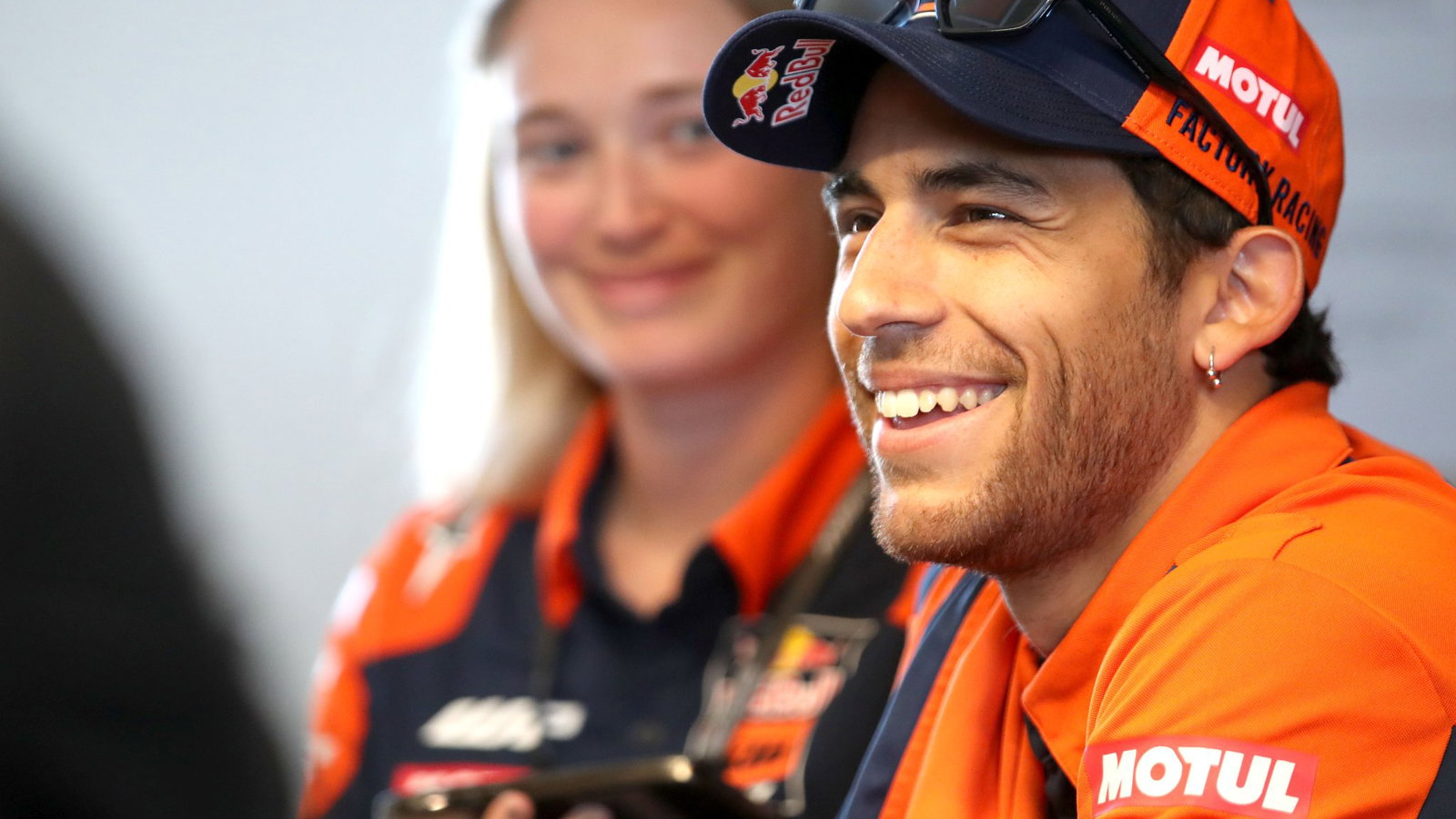 Enea Bastianini speaks to the media ahead of 2026 MotoGP German Grand Prix. Credit: Gold and Goose.