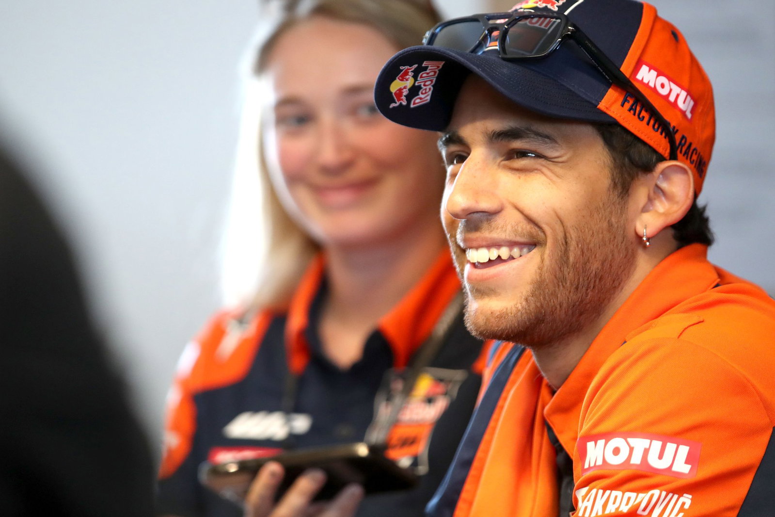 Enea Bastianini speaks to the media ahead of 2026 MotoGP German Grand Prix. Credit: Gold and Goose.