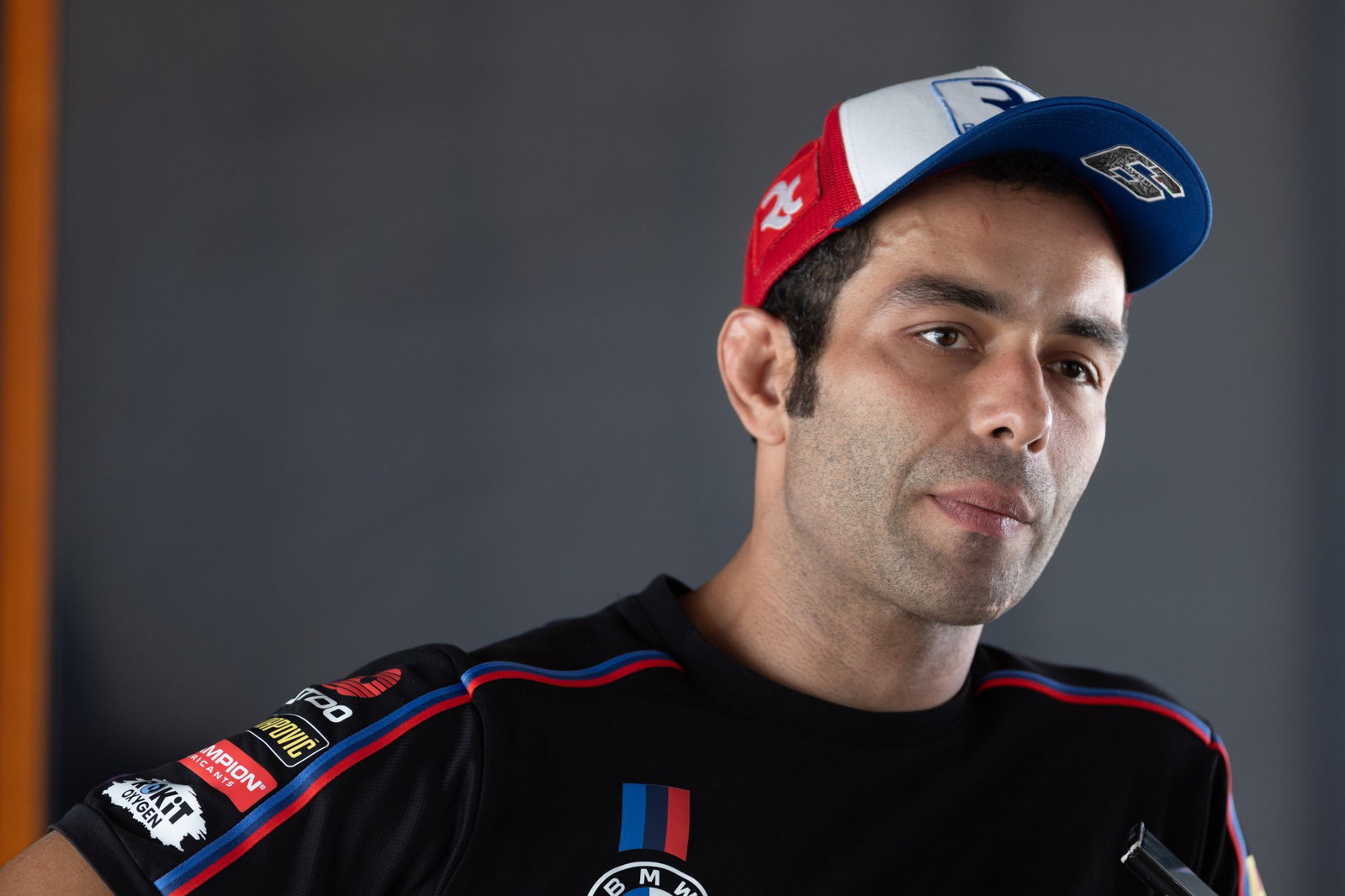 Danilo Petrucci speaks to the media at 2026 UK WorldSBK. Credit: Gold and Goose.