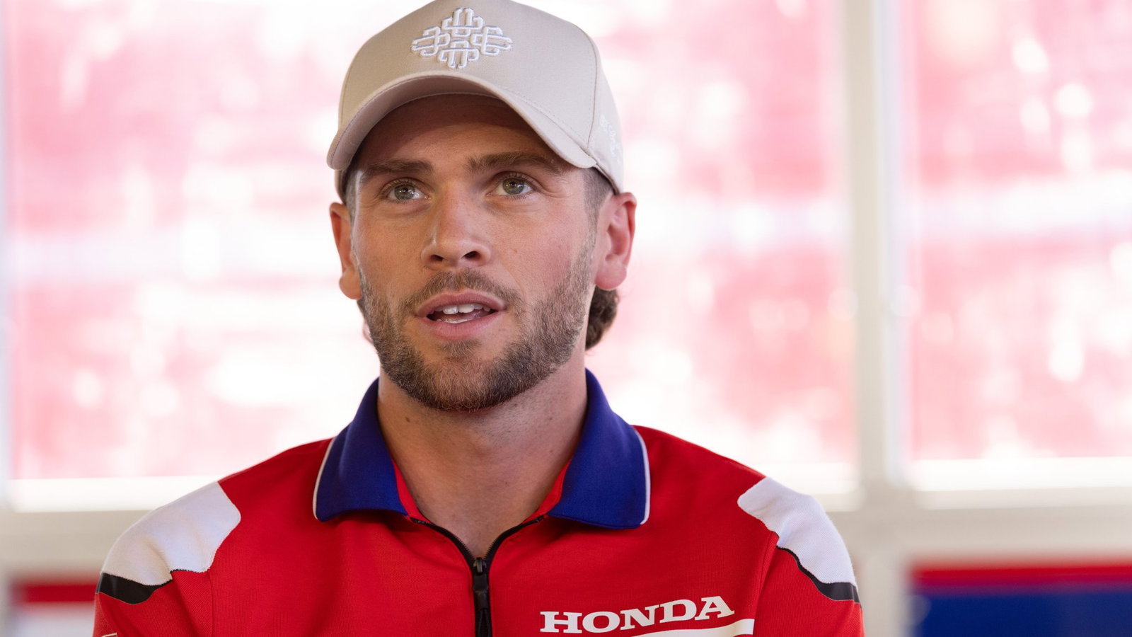 Jake Dixon speaks to the media, 2026 UK WorldSBK. Credit: Gold and Goose.
