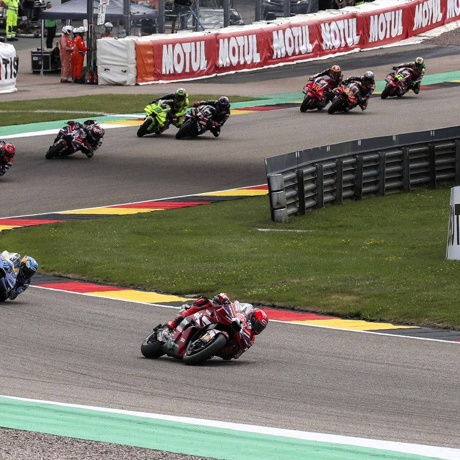 Marc Marquez leads 2026 Sachsenring MotoGP Sprint. 