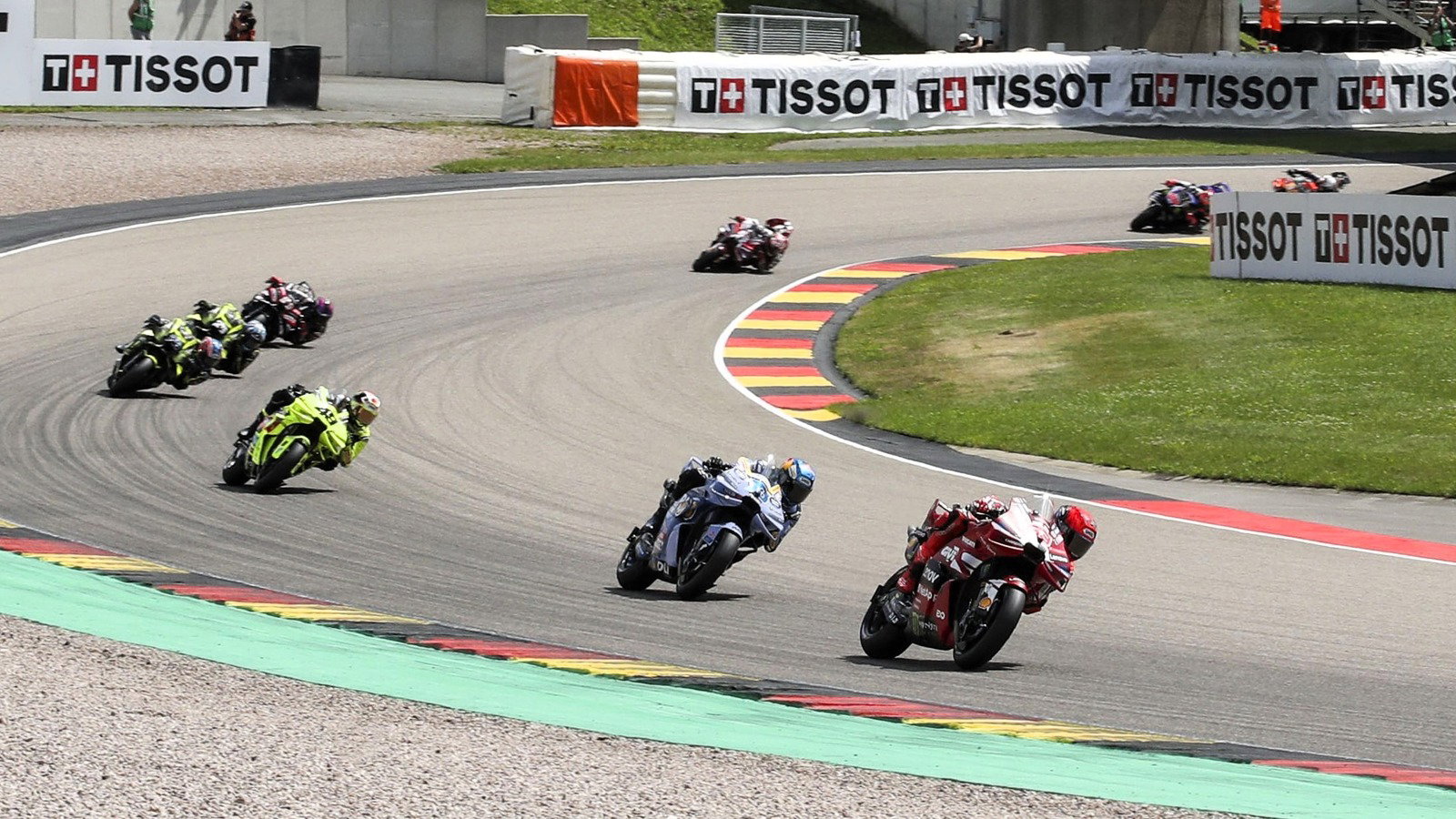 Marc Marquez leads Sachsenring MotoGP Sprint. 