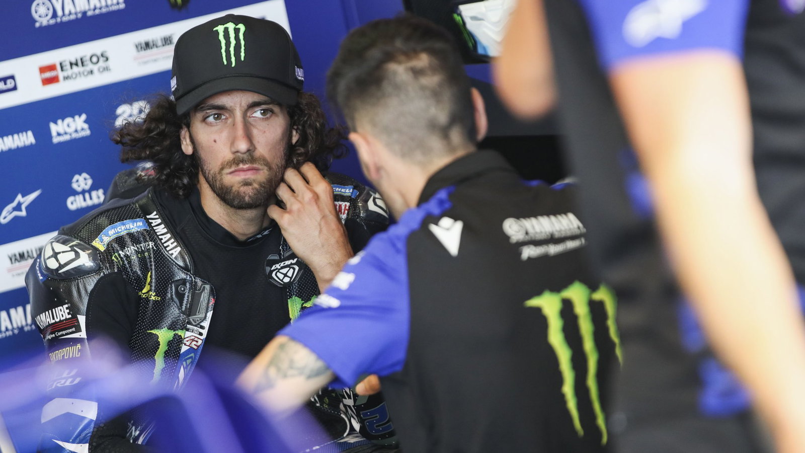 Alex Rins, 2026 MotoGP German Grand Prix, pit box. Credit: Gold and Goose.