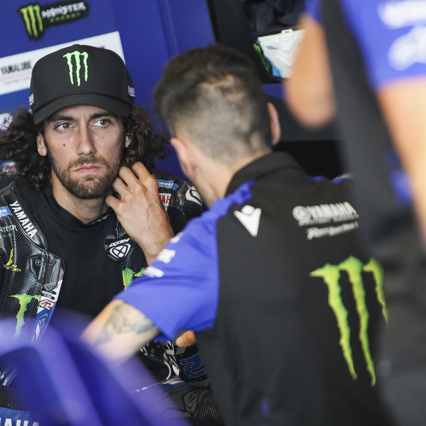Alex Rins, 2026 MotoGP German Grand Prix, pit box. Credit: Gold and Goose.