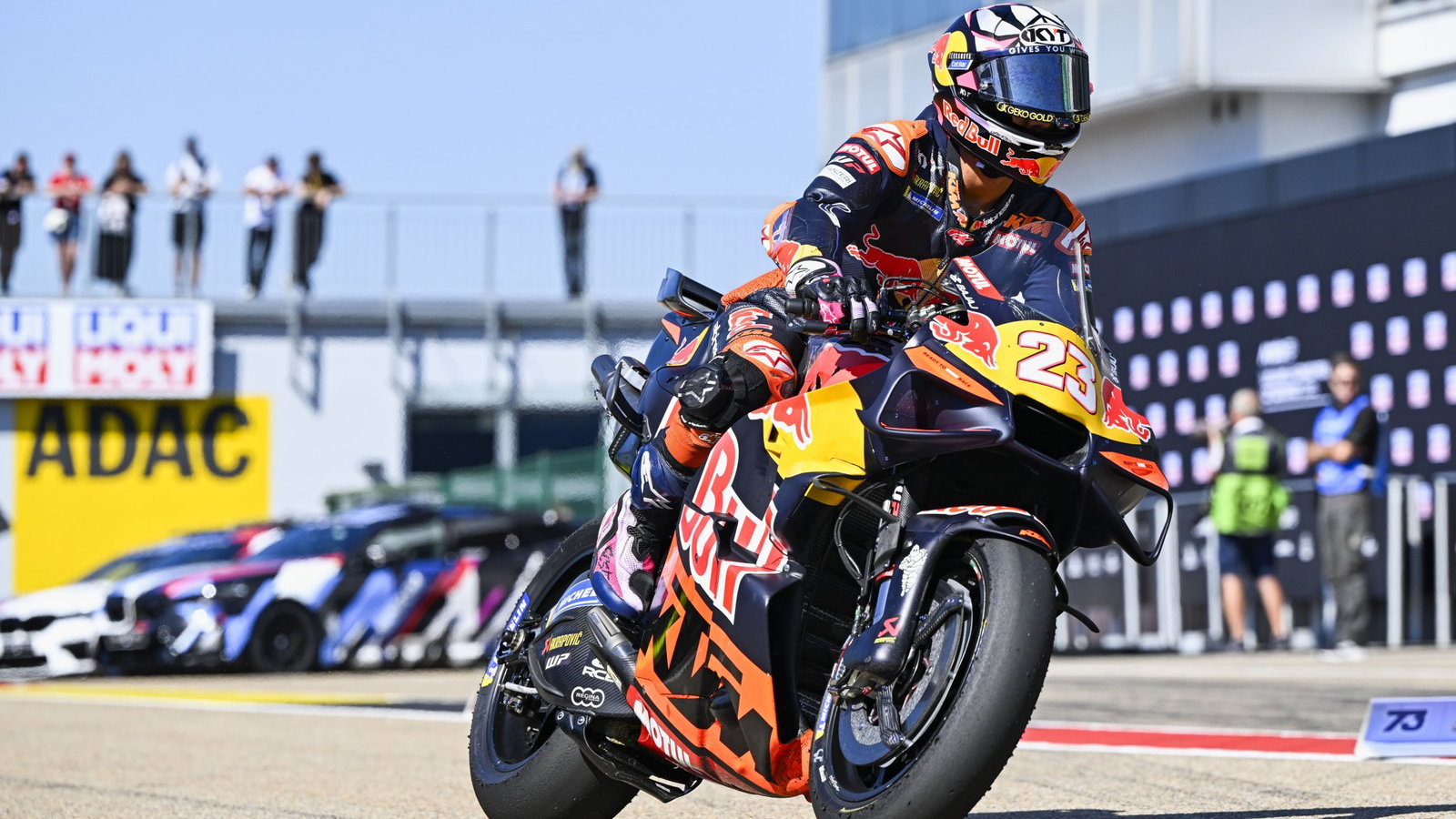 Enea Bastianini, 2026 MotoGP German Grand Prix, pit lane. Credit: Gold and Goose.
