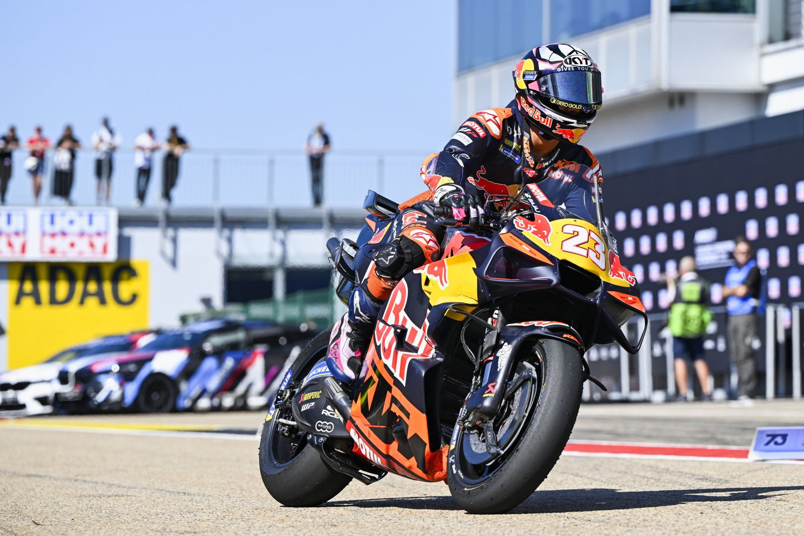 Enea Bastianini, 2026 MotoGP German Grand Prix, pit lane. Credit: Gold and Goose.