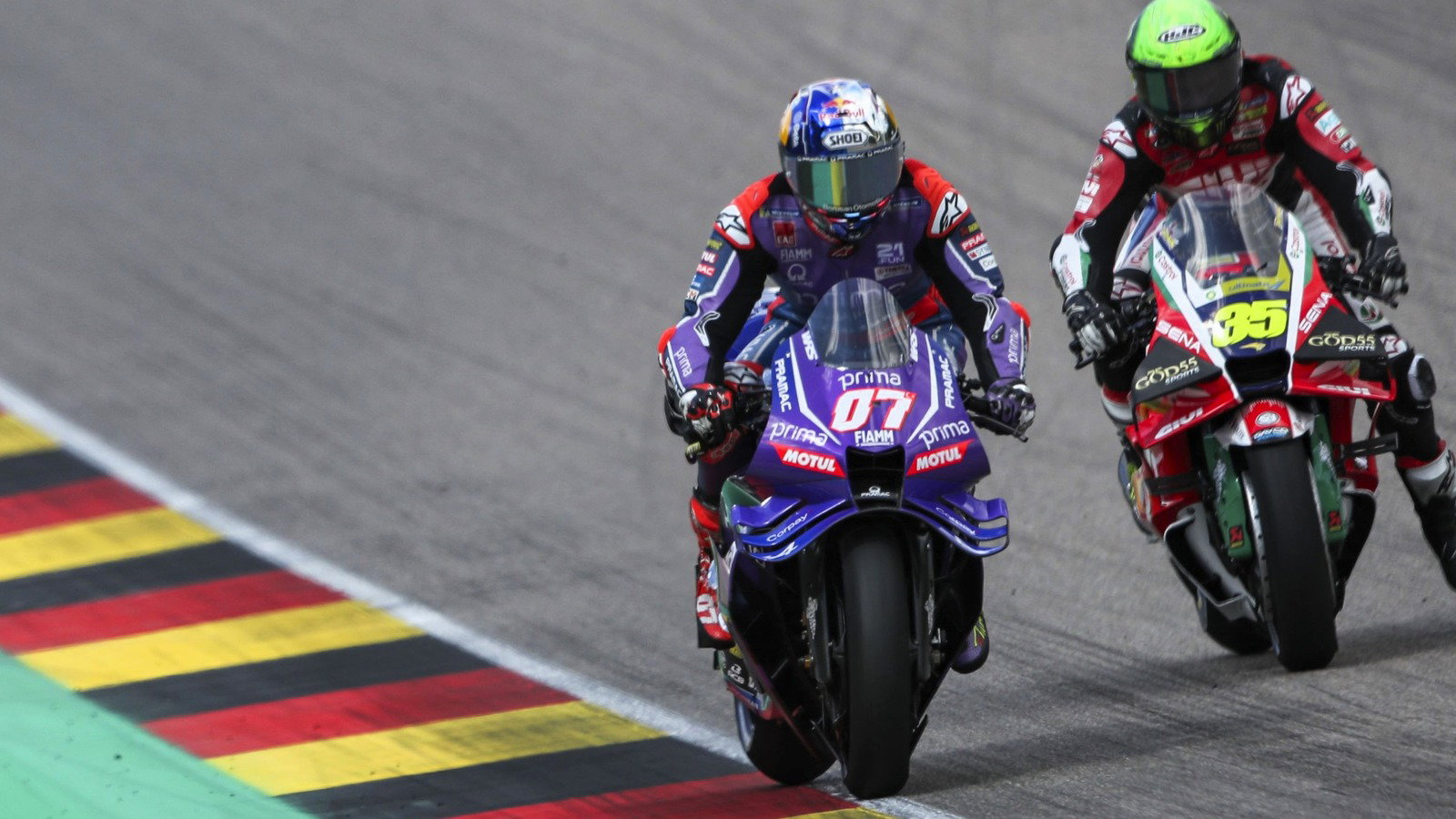 Toprak Razgatlioglu, Cal Crutchlow, 2026 Sachsenring MotoGP.
