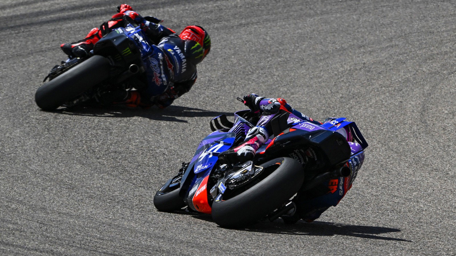 Jack Miller chases Fabio Quartararo, 2026 Sachsenring MotoGP.