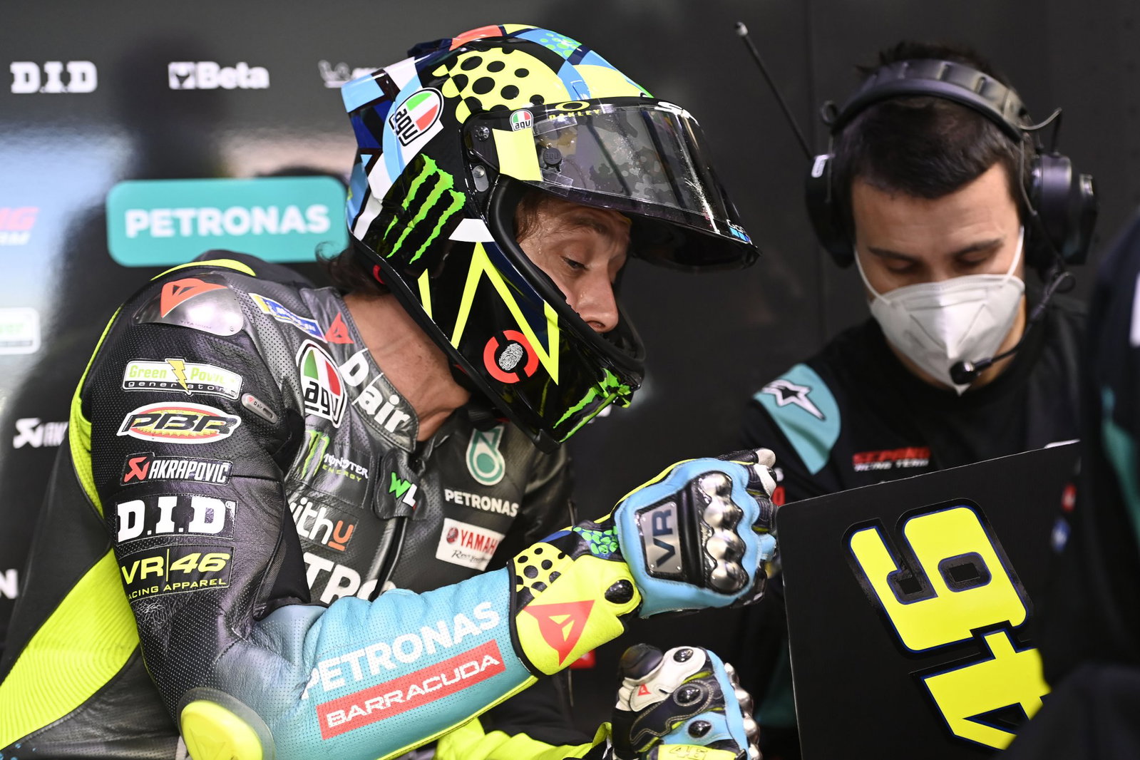 David Munoz (right) was Valentino Rossi's crew chief in 2020 and 2021