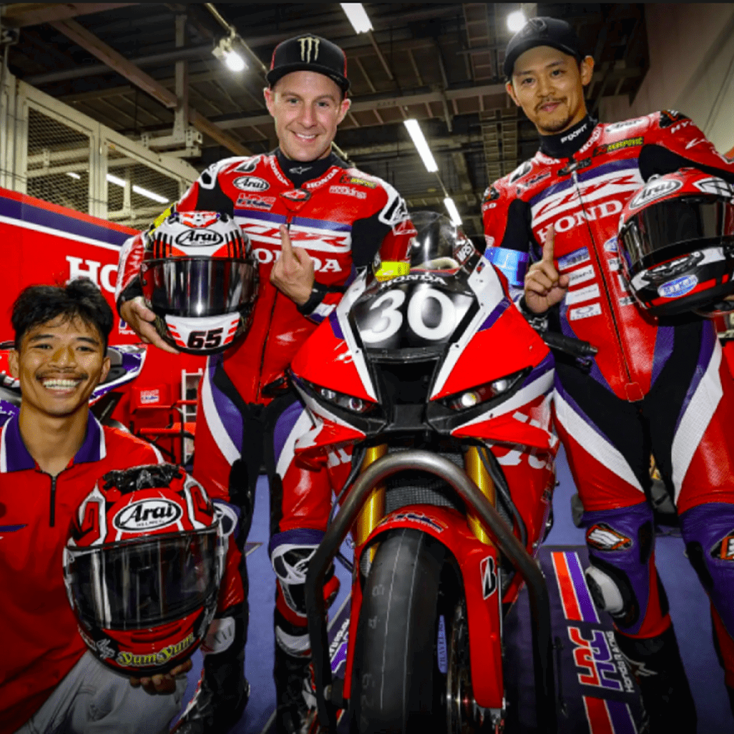 Somkiat Chantra, Jonathan Rea, Takumi Takahashi take 2026 Suzuka 8H pole with Honda. Credit: Honda Racing Corporation.