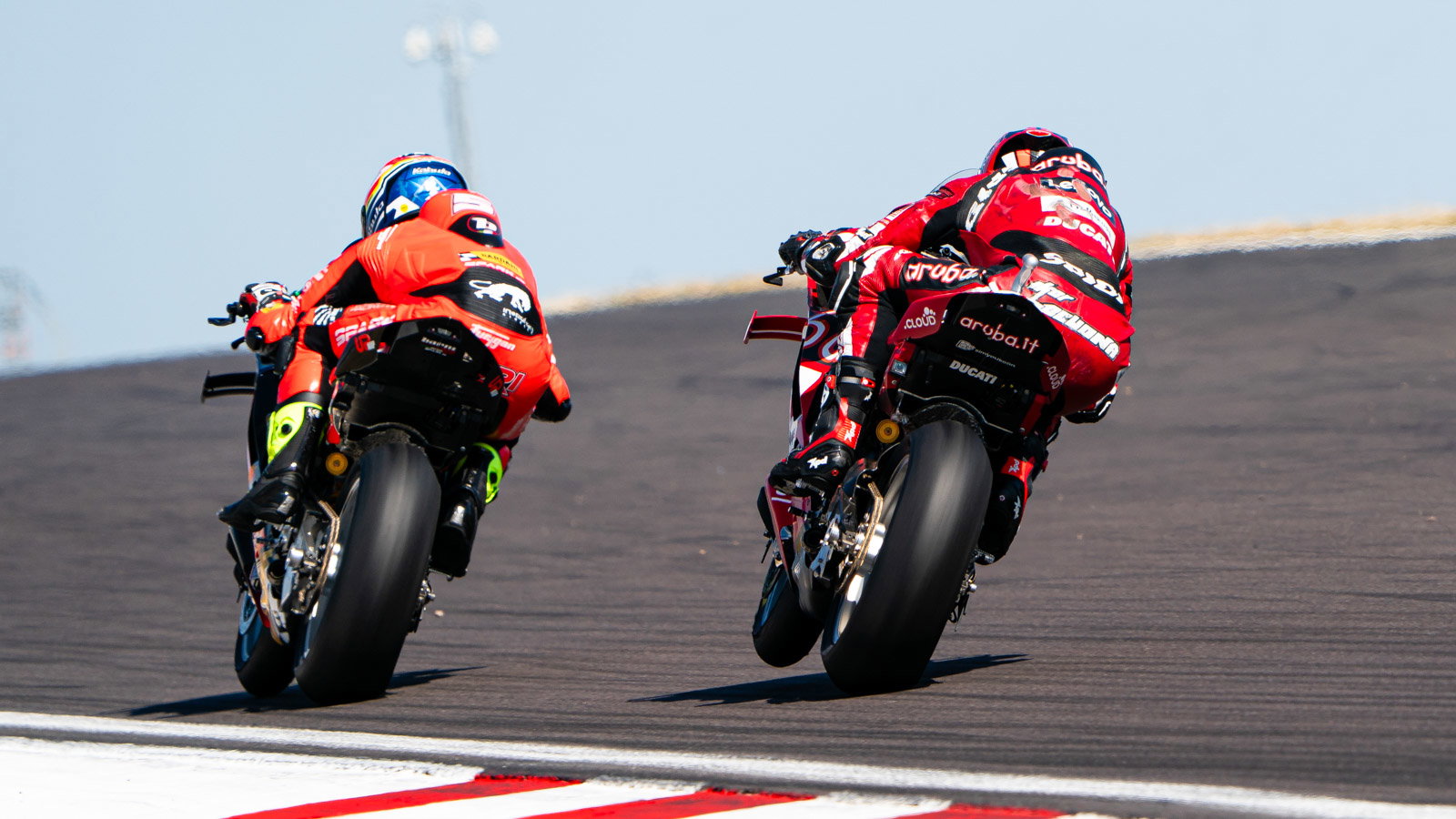 Yari Montella leads Iker Lecuona, 2026 UK WorldSBK, Race 2. Credit: Tony Goldsmith.