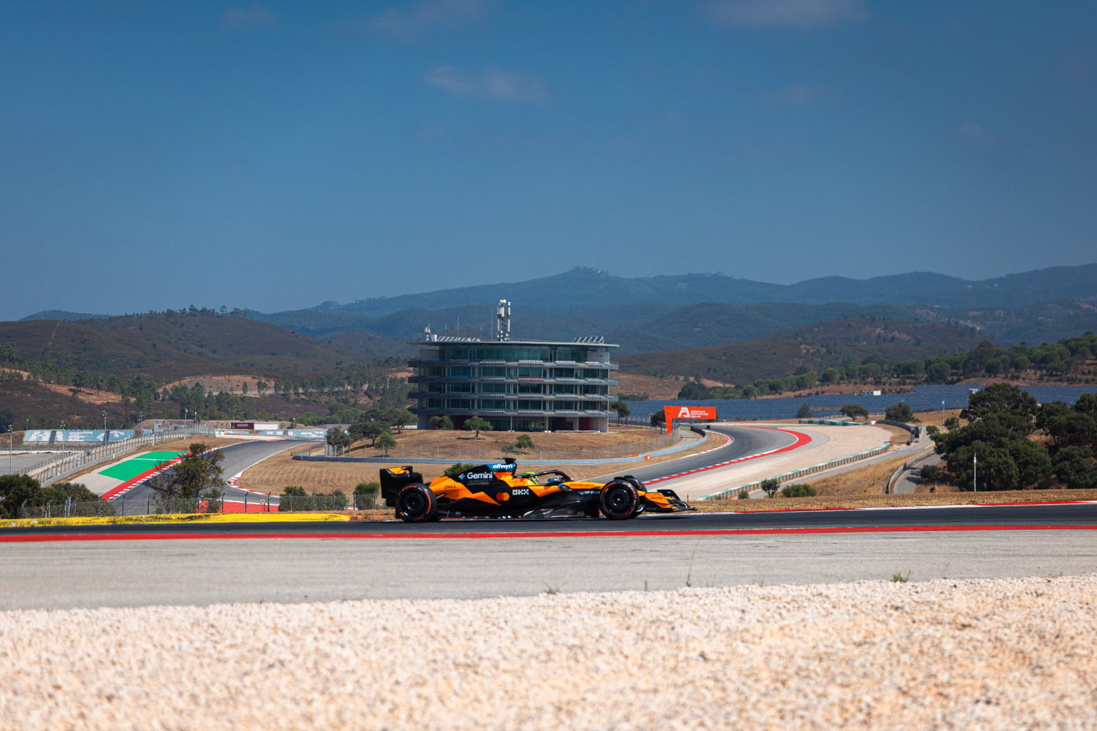 Norris completes a TPC test in Portimao