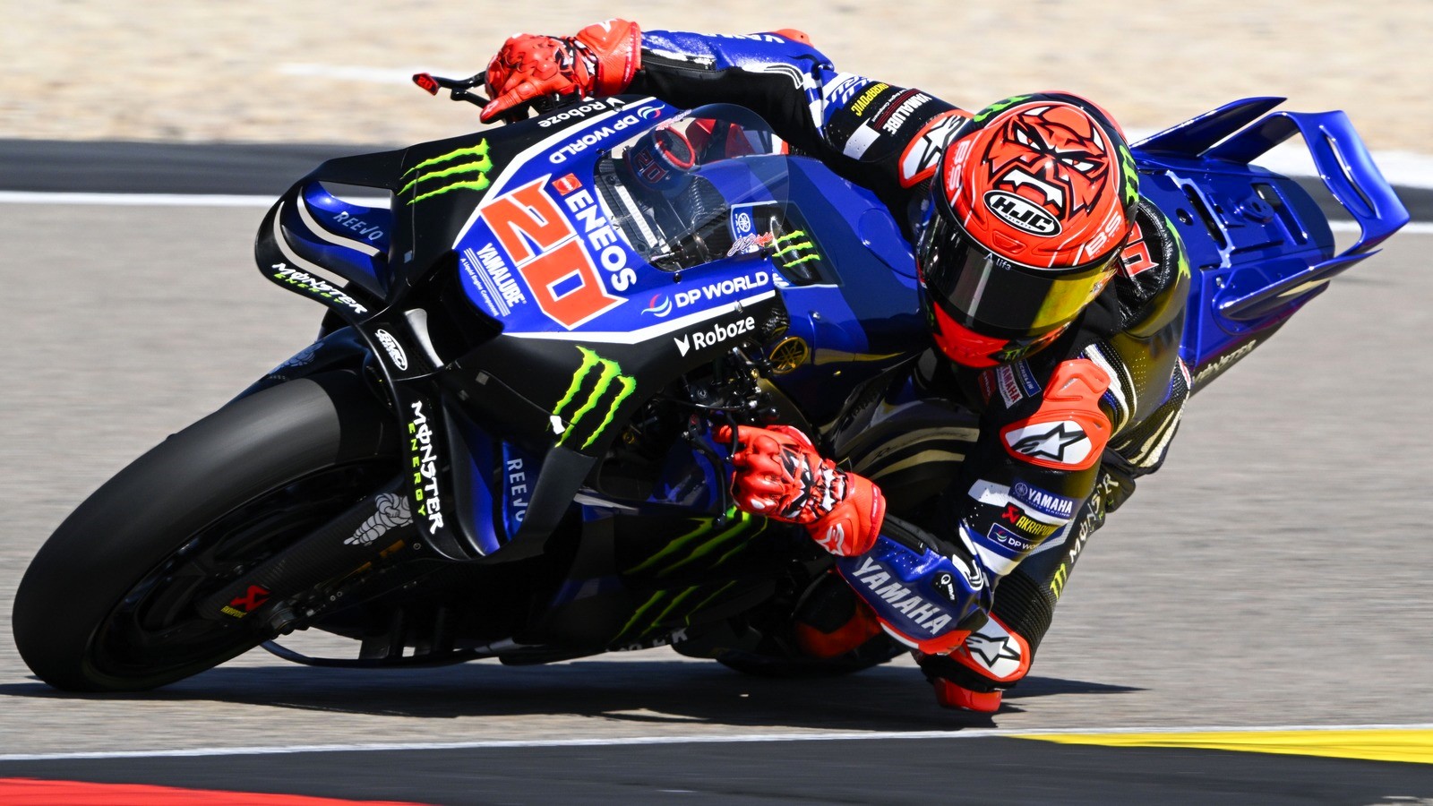 Fabio Quartararo using latest Yamaha front wing, 2026 Sachsenring MotoGP. 