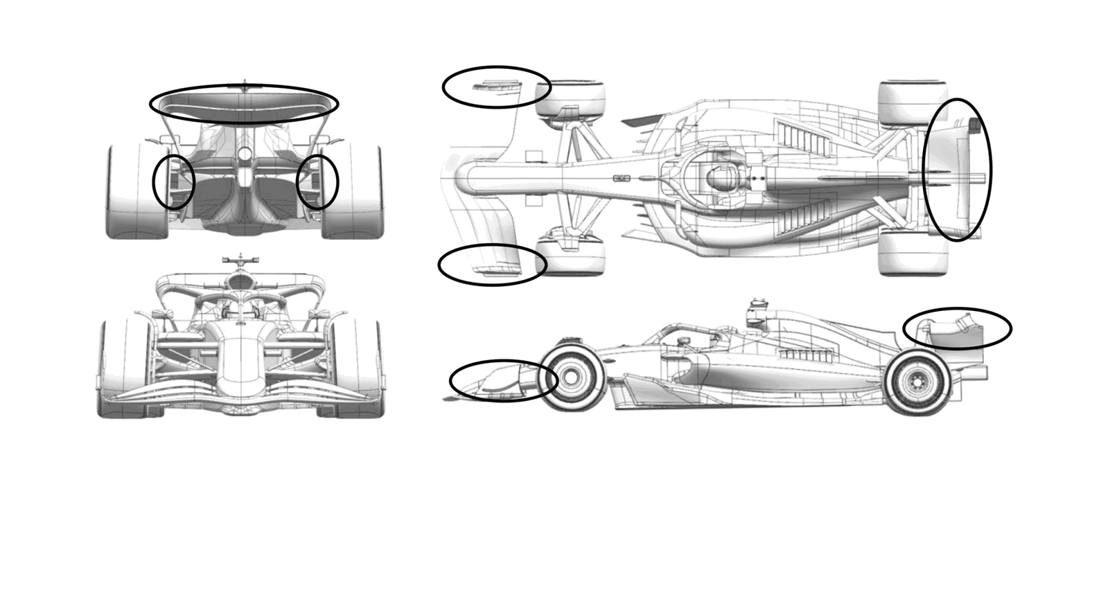 The areas Mercedes has changed on its W17