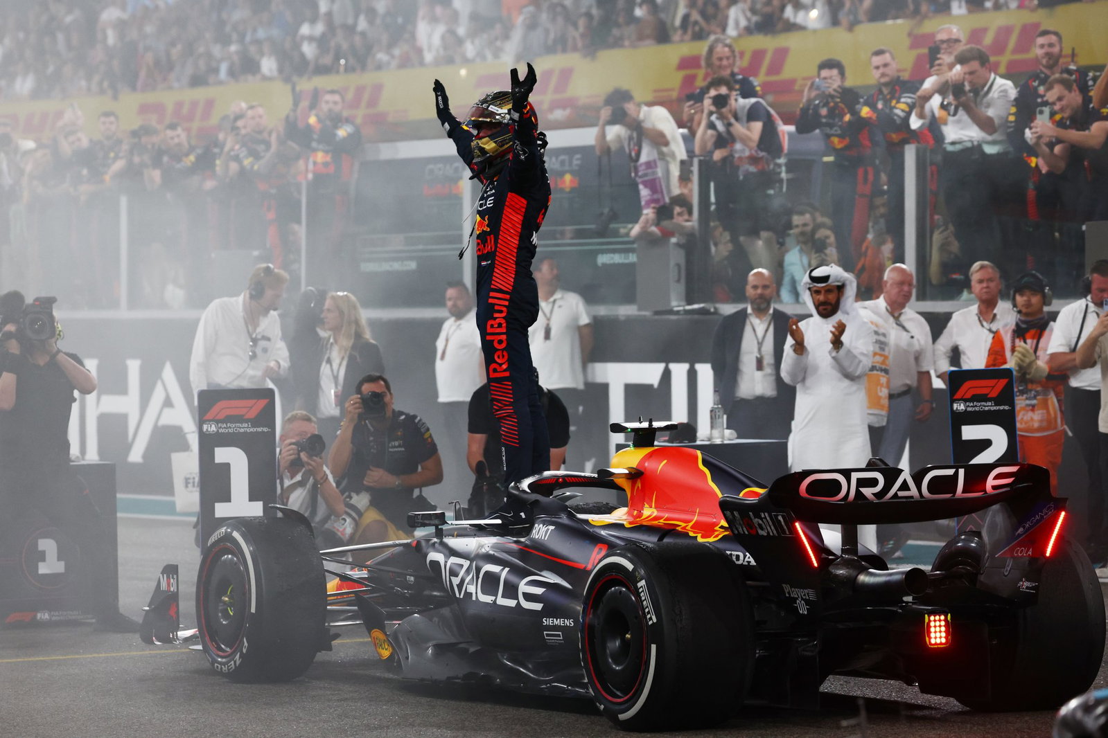 Verstappen celebrates his title in 2023