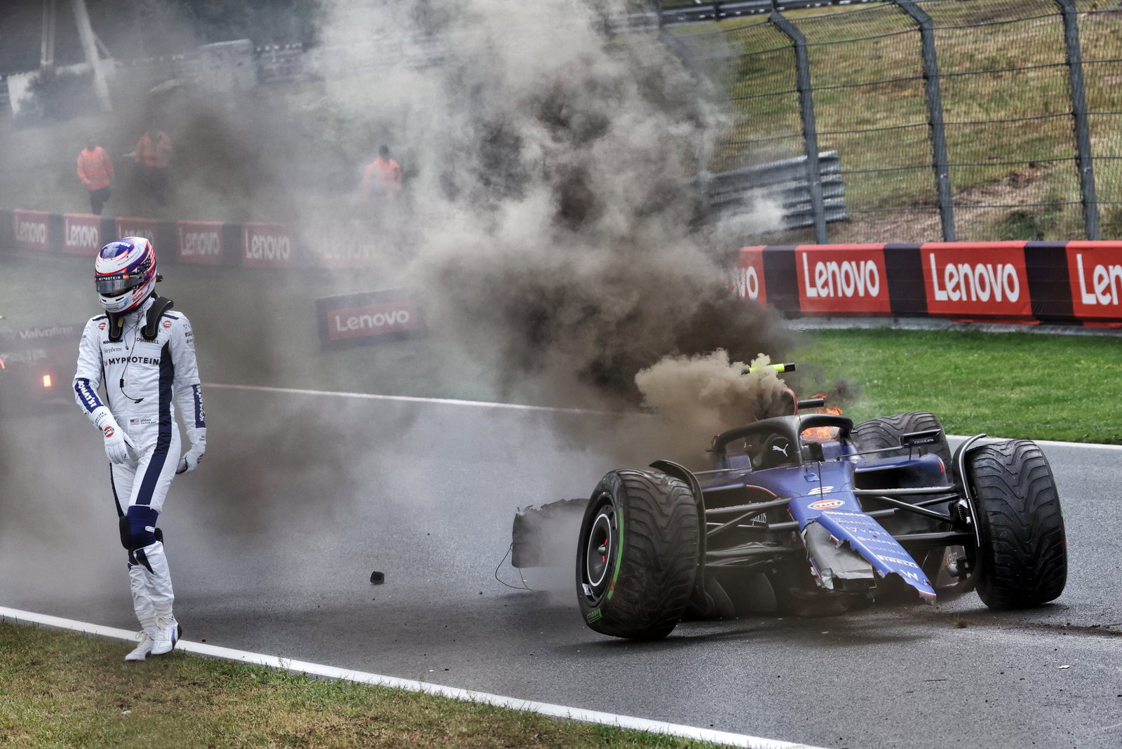 Sargeant's F1 career ended with a fiery crash