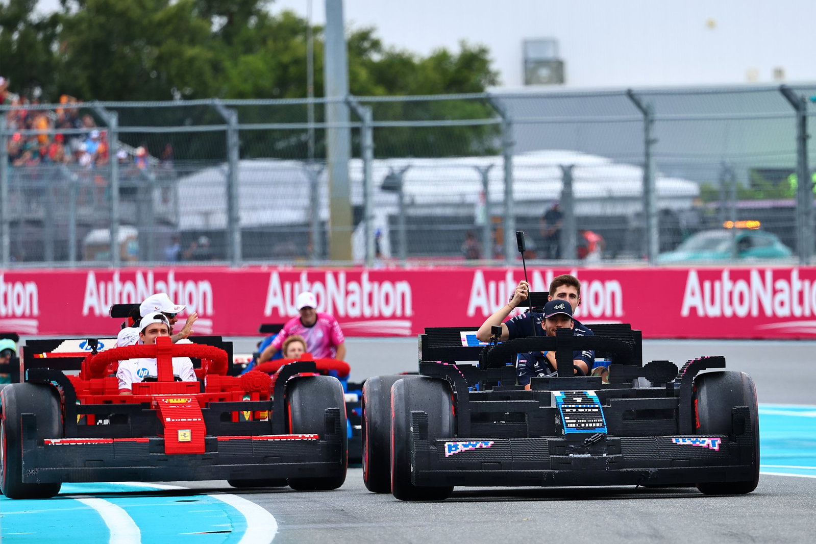 Lego racing on the driver parade