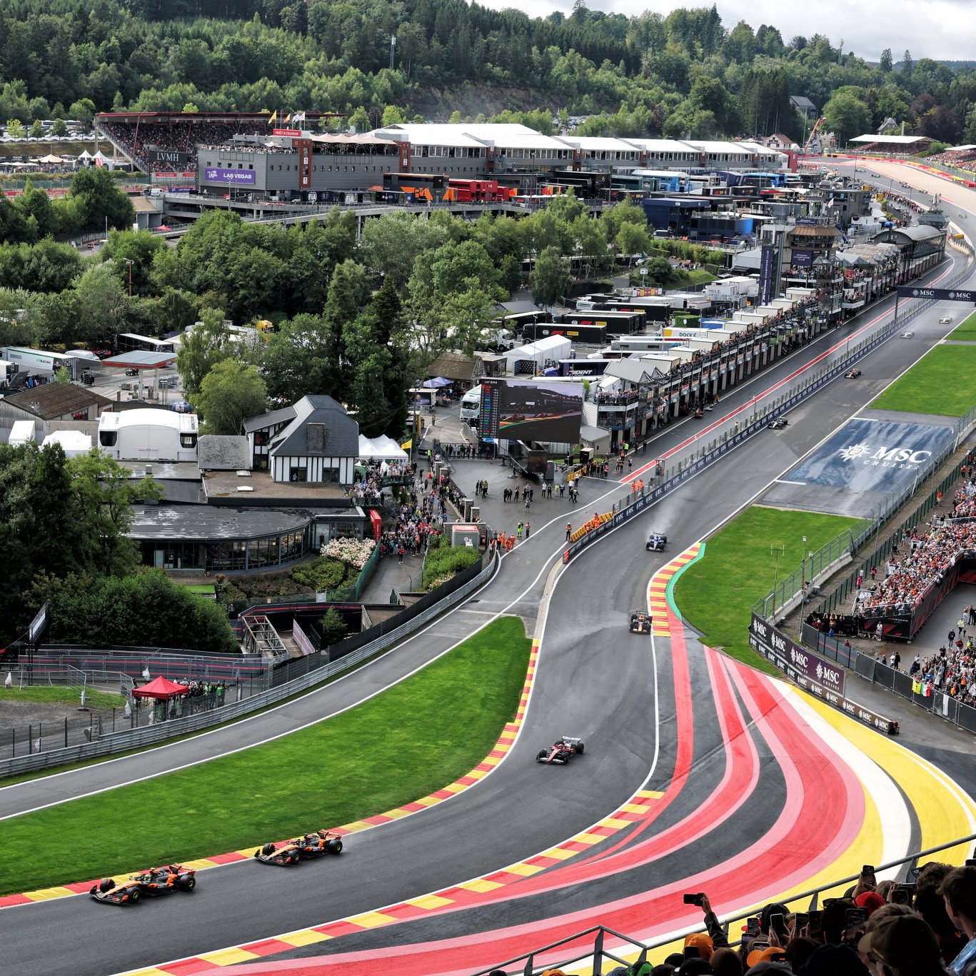 The start of the 2025 Belgian Grand Prix