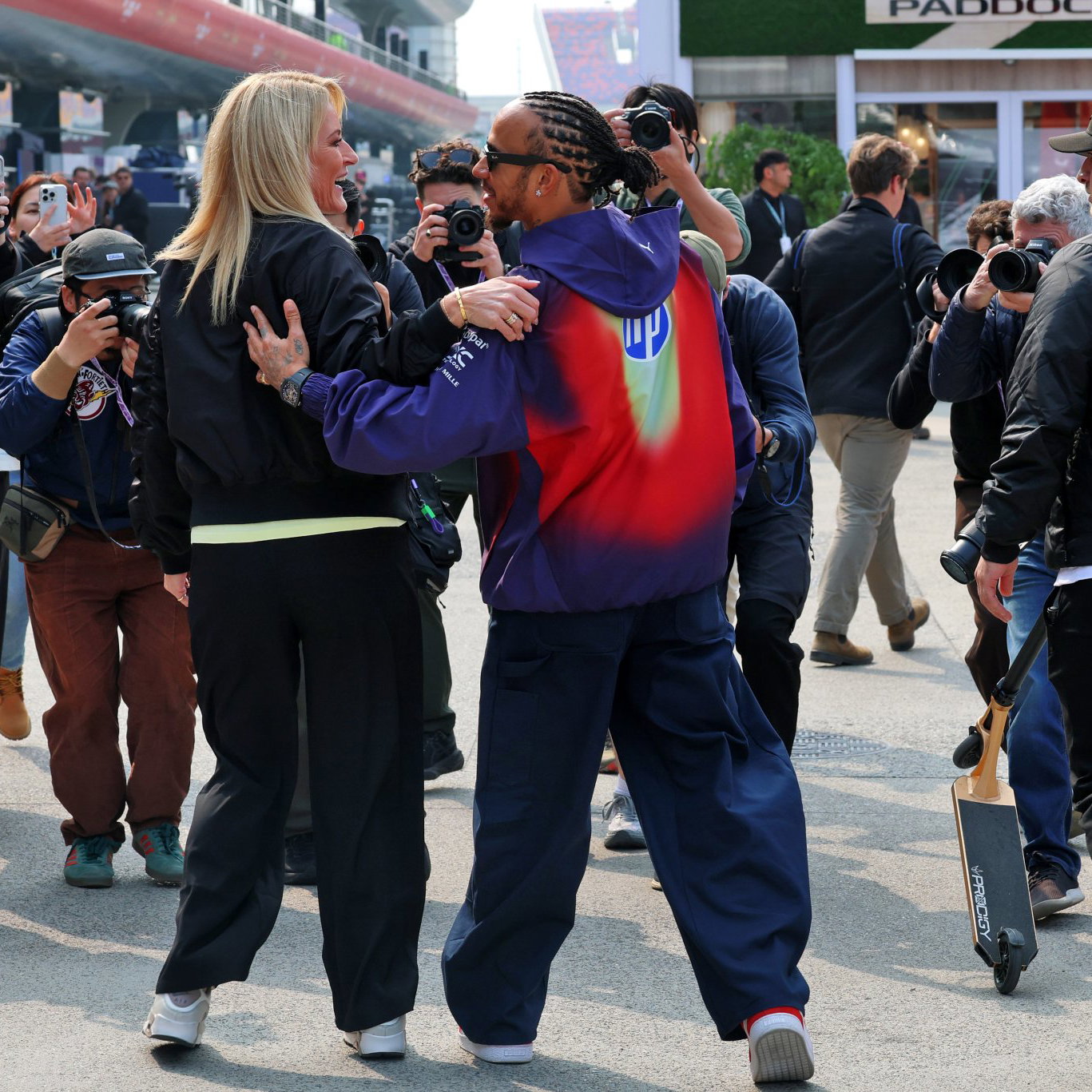 Rachel Brookes and Lewis Hamilton in China