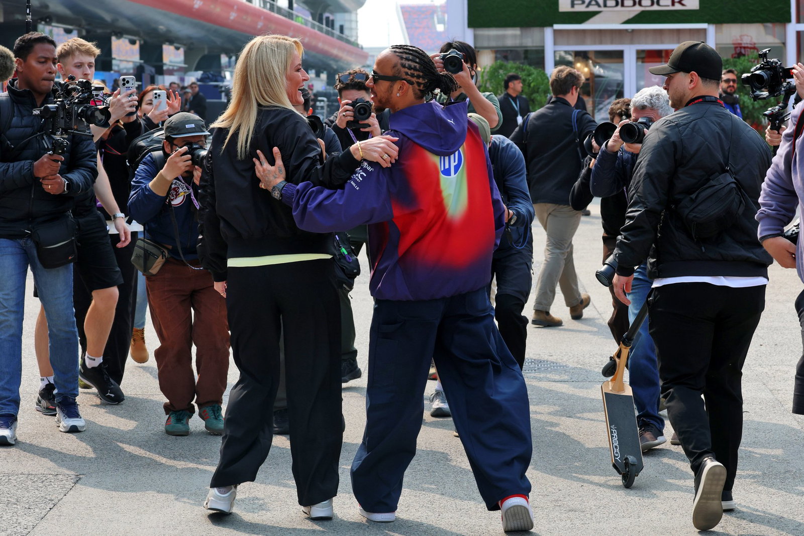 Rachel Brookes and Lewis Hamilton in China