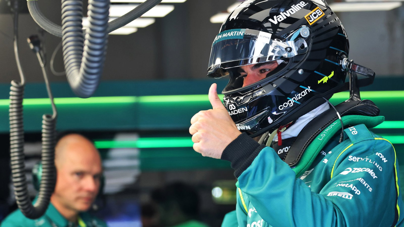 Stroll in the Aston Martin garage