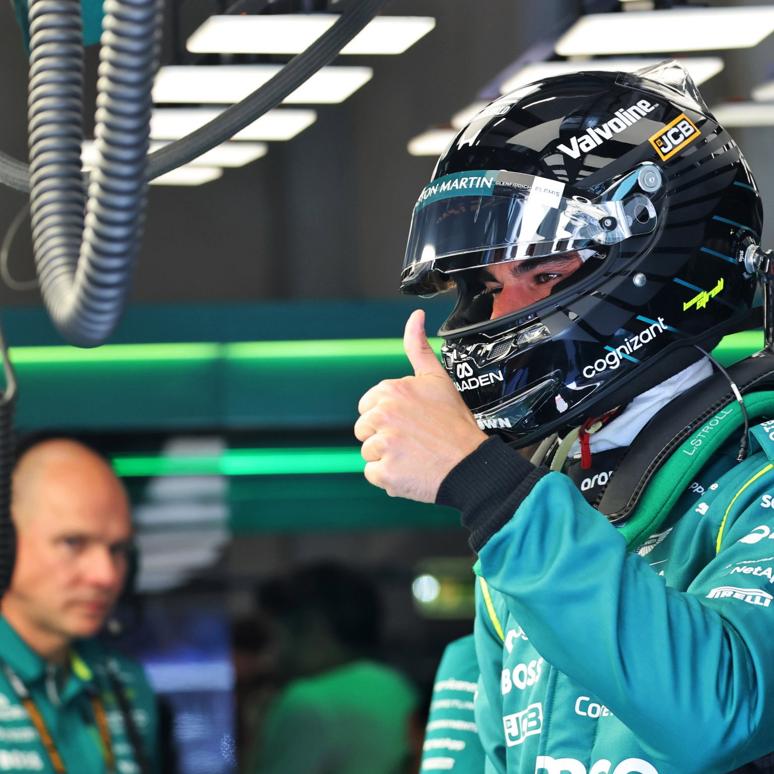 Stroll in the Aston Martin garage