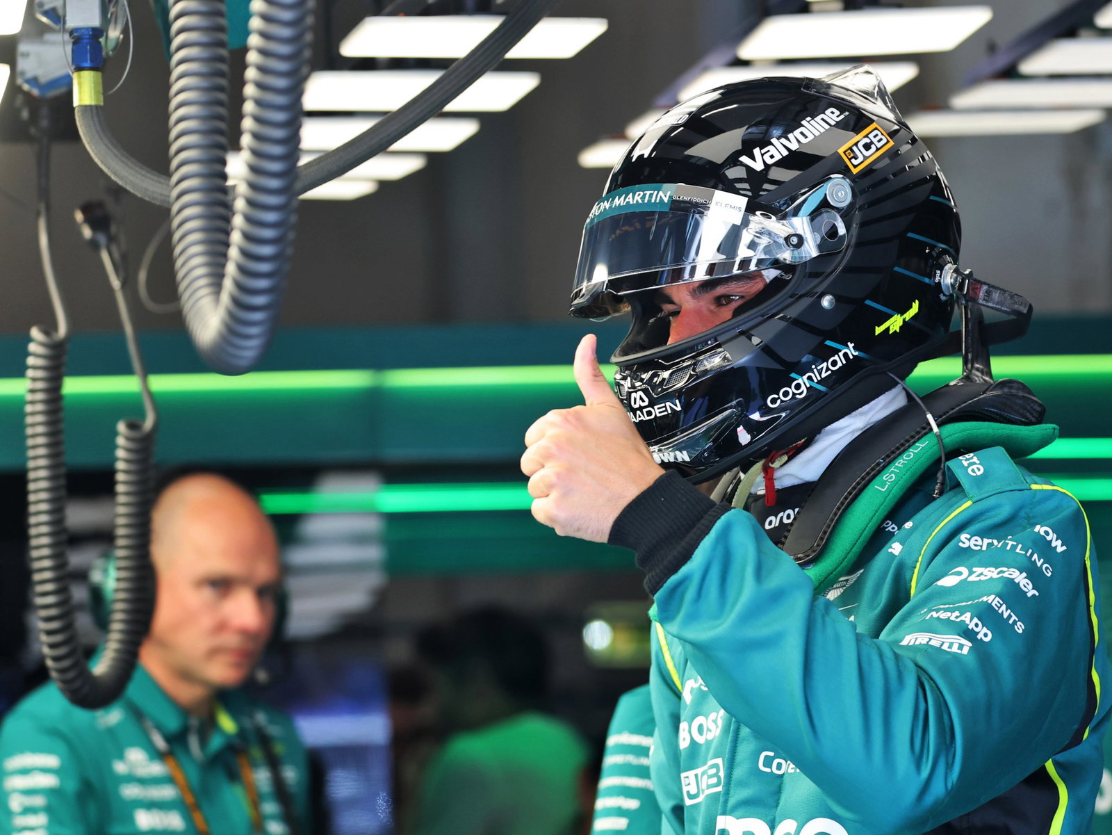 Stroll in the Aston Martin garage