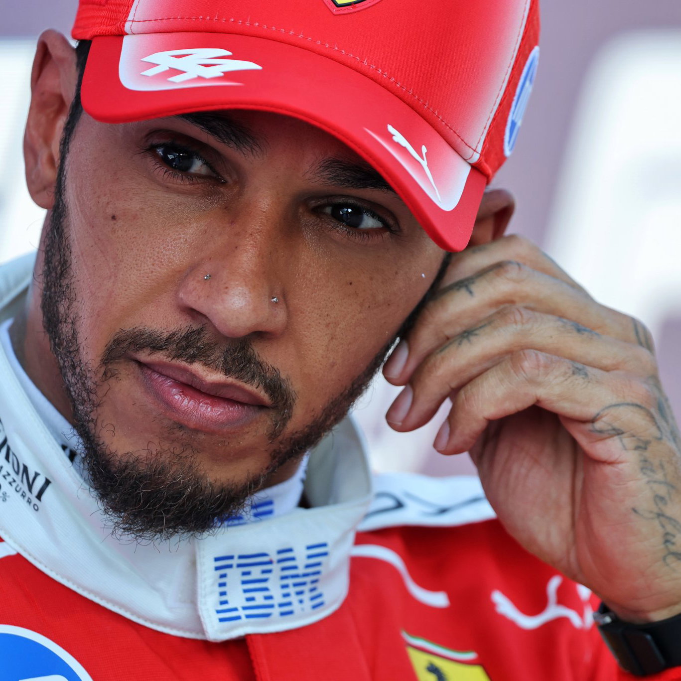 Hamilton says Ferrari has work to do to catch Mercedes