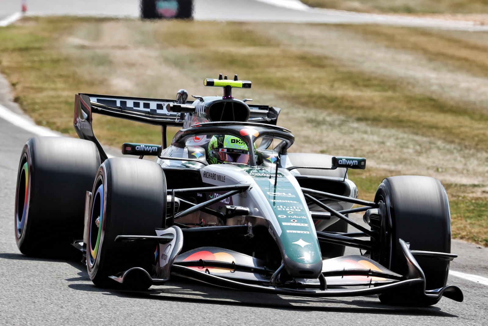 Norris struggled for pace in his McLaren, which is sporting a special livery