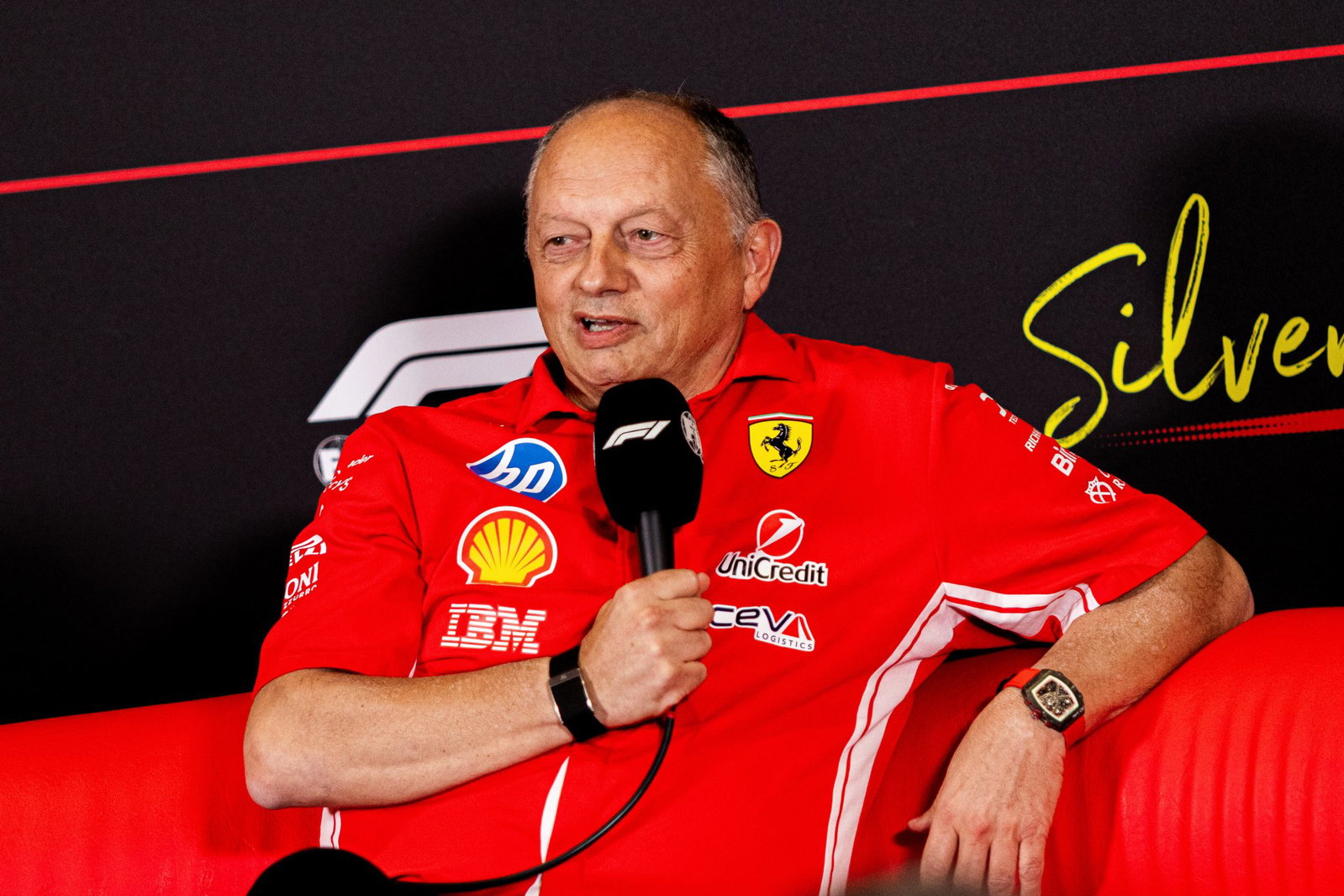Ferrari's development was a hot topic in Friday's press conference at Silverstone