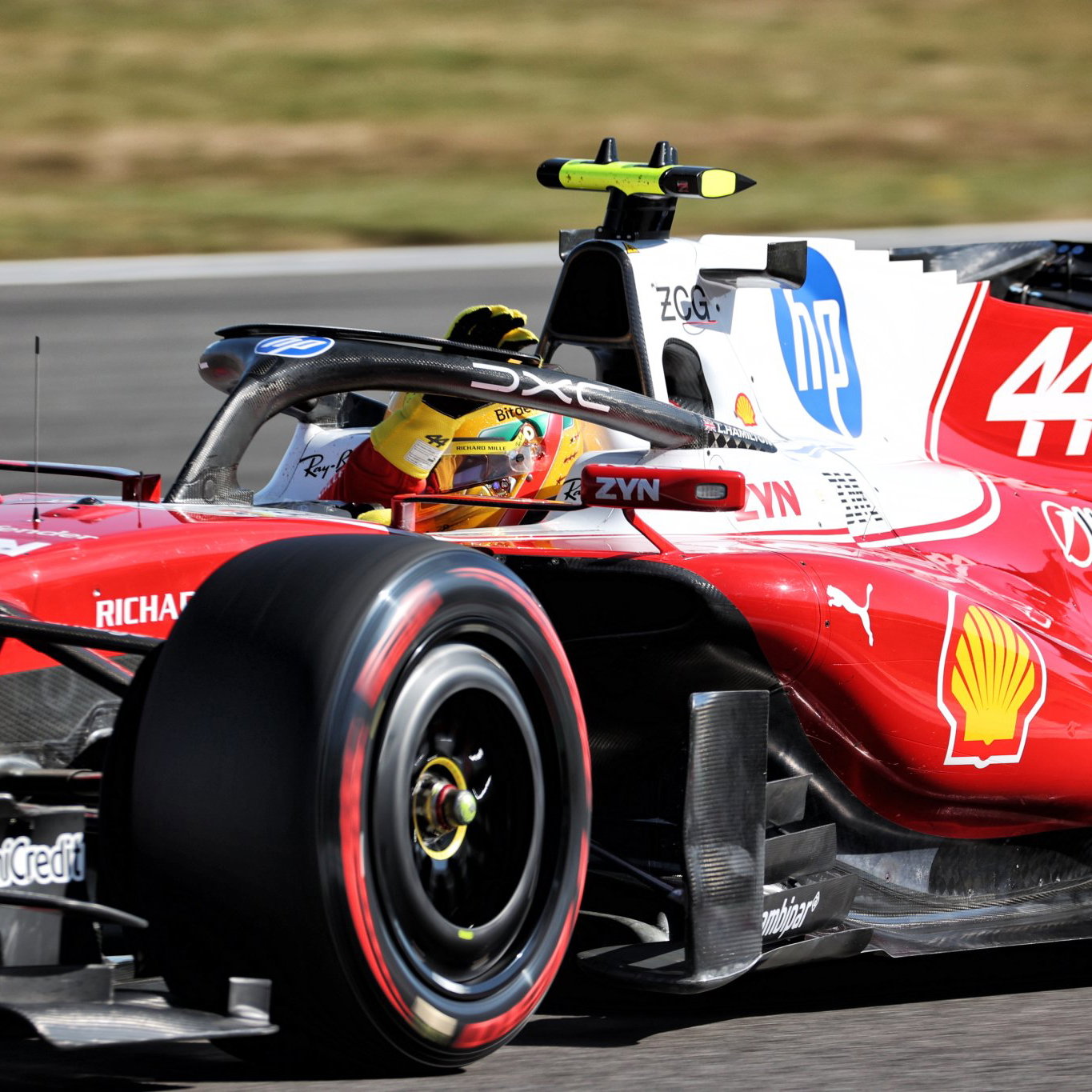 Hamilton celebrates securing sprint pole