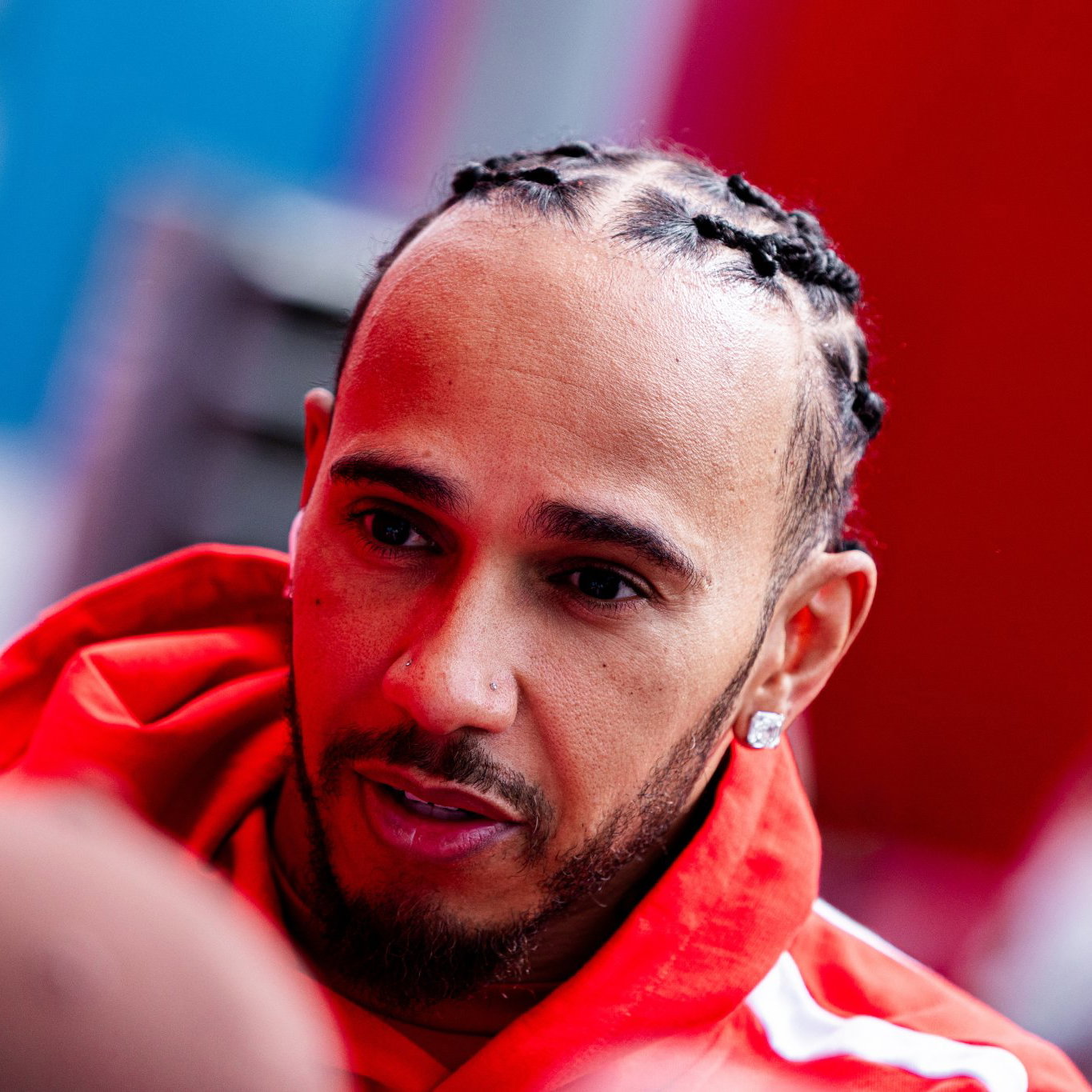 Hamilton showed off his surfing skills during a short break
