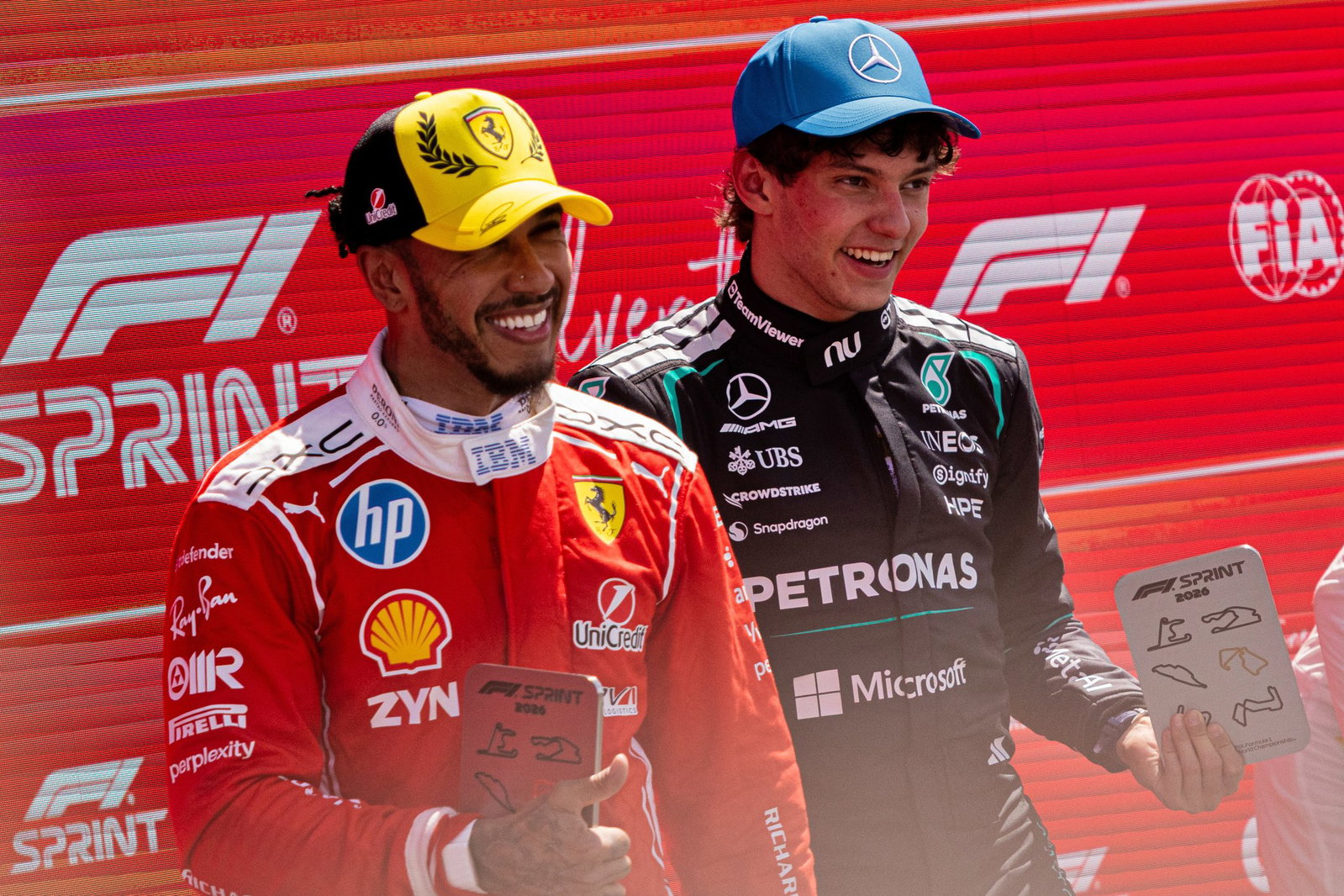 Hamilton was beaten to victory in the Silverstone sprint by Antonelli