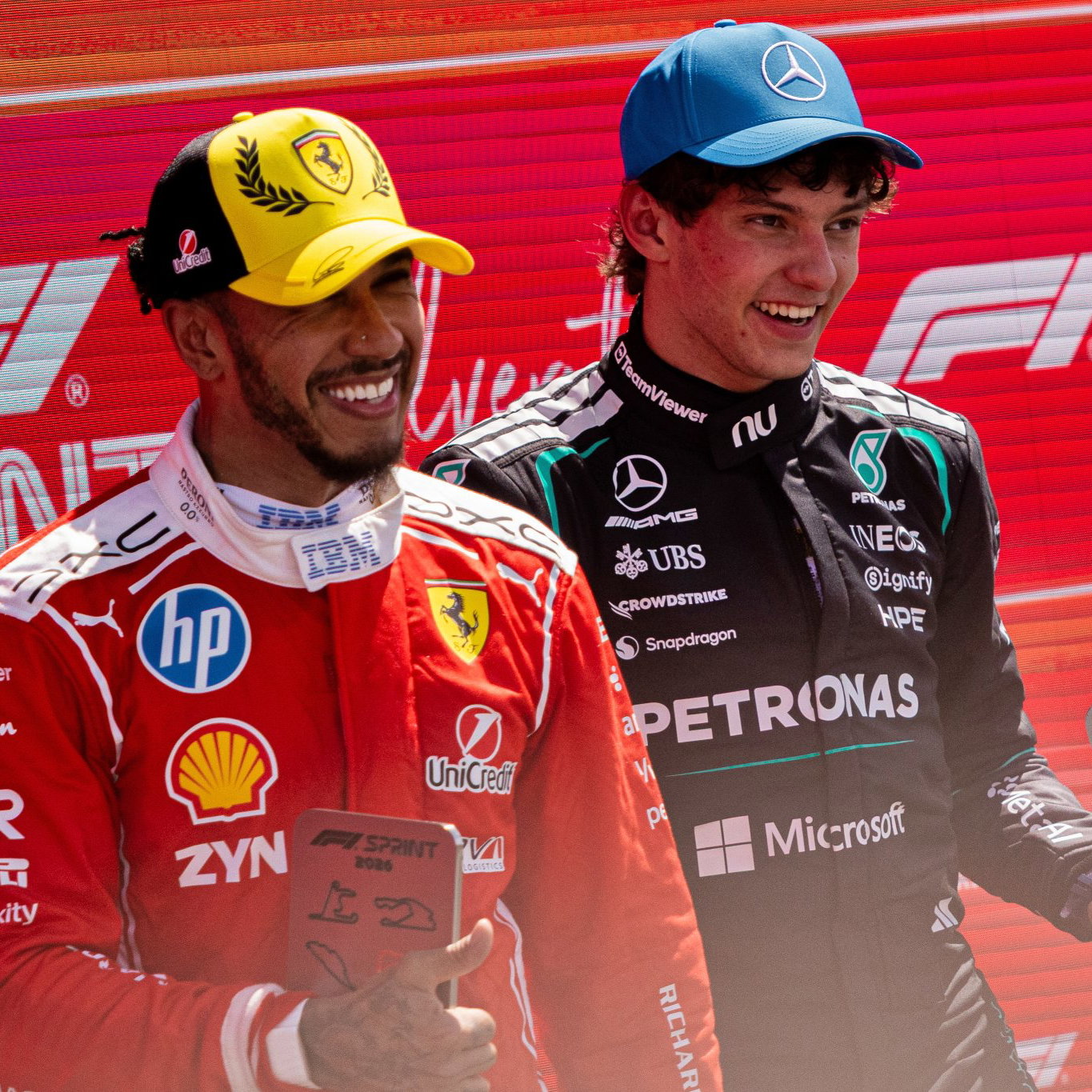 Hamilton is 45 points behind Antonelli 