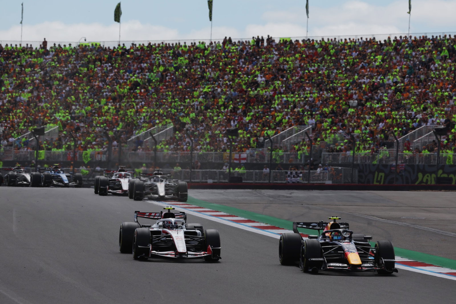 Bearman battles Red Bull's Hadjar at Silverstone