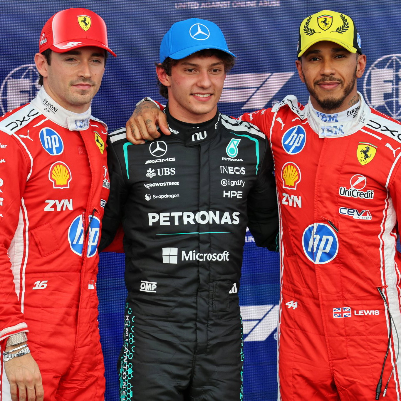 The top three in British GP qualifying