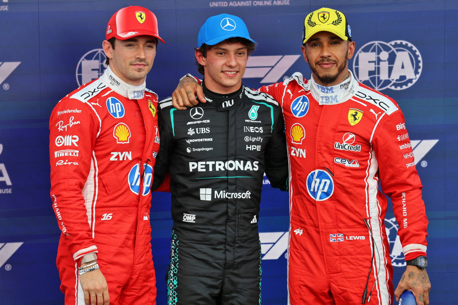 The top three in British GP qualifying