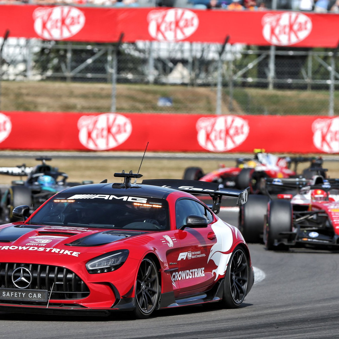 The British Grand Prix ended behind the safety car