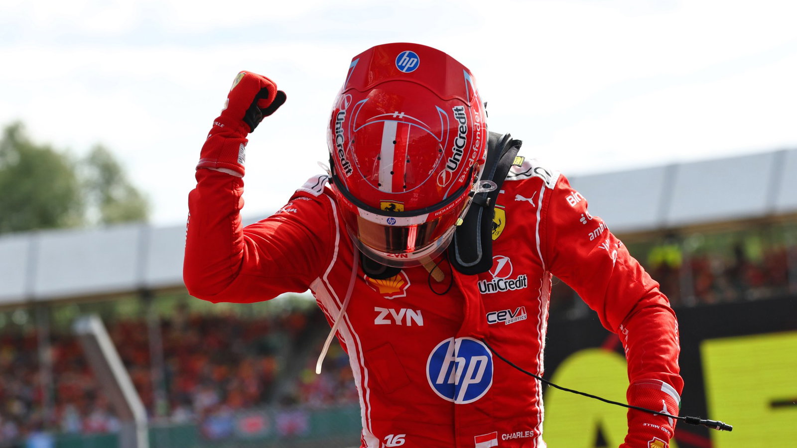 Leclerc celebrates his first win of F1 2026
