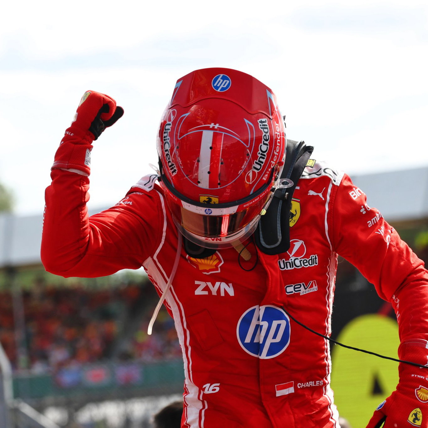 Leclerc celebrates his first win of F1 2026